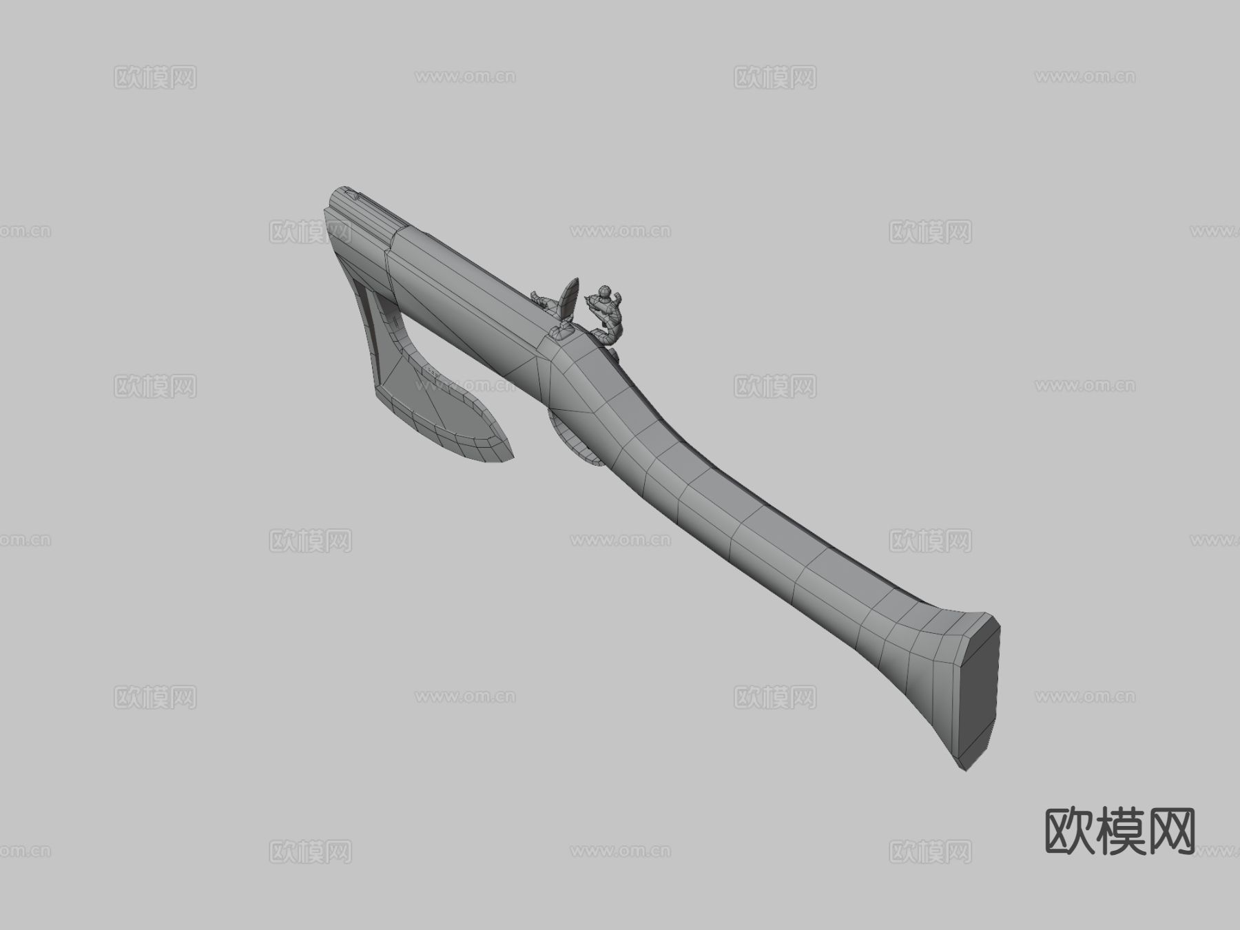 枪械战斧su模型下载（渲染图5）
