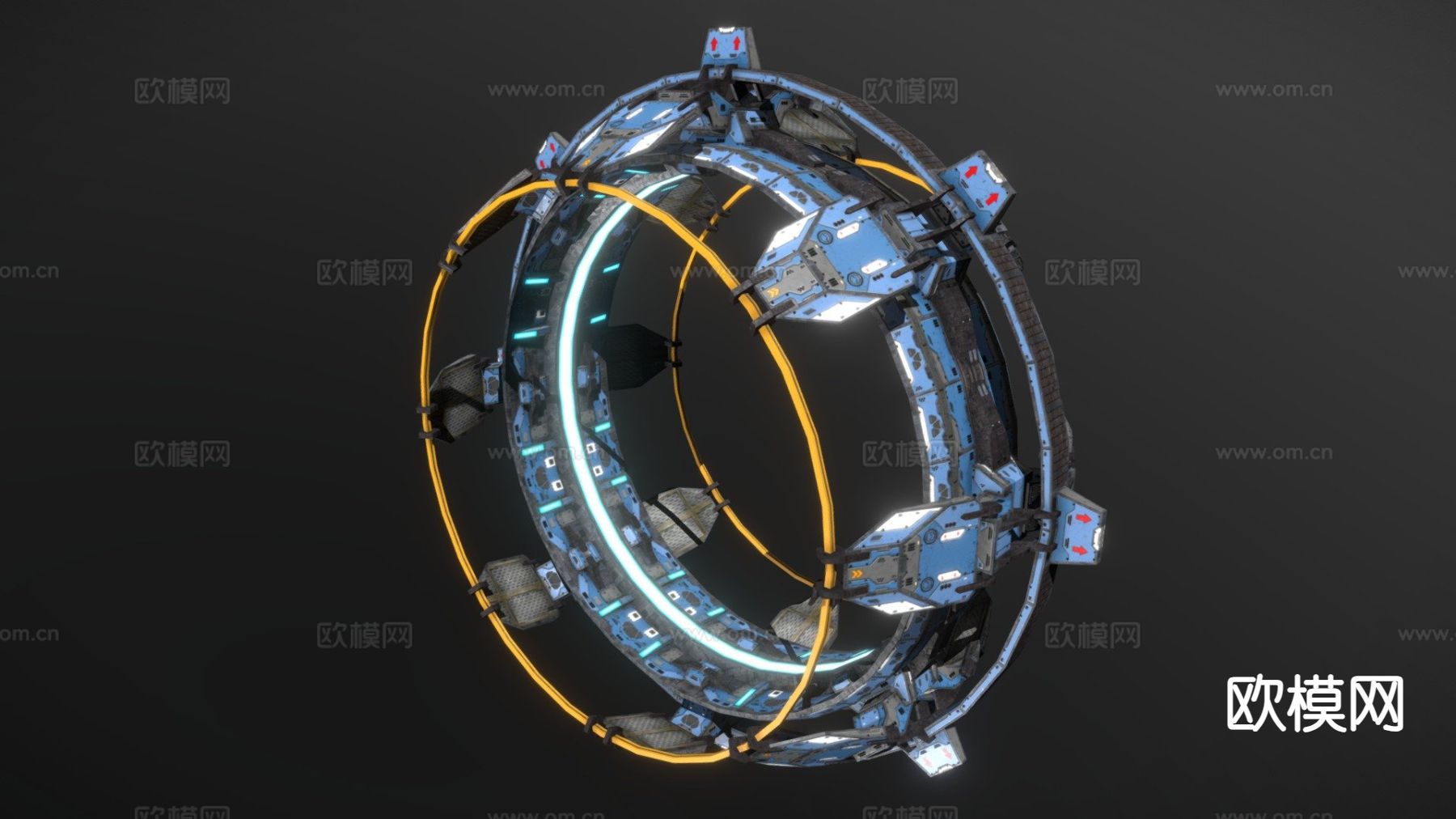 科幻跳跃门su模型下载（渲染图2）