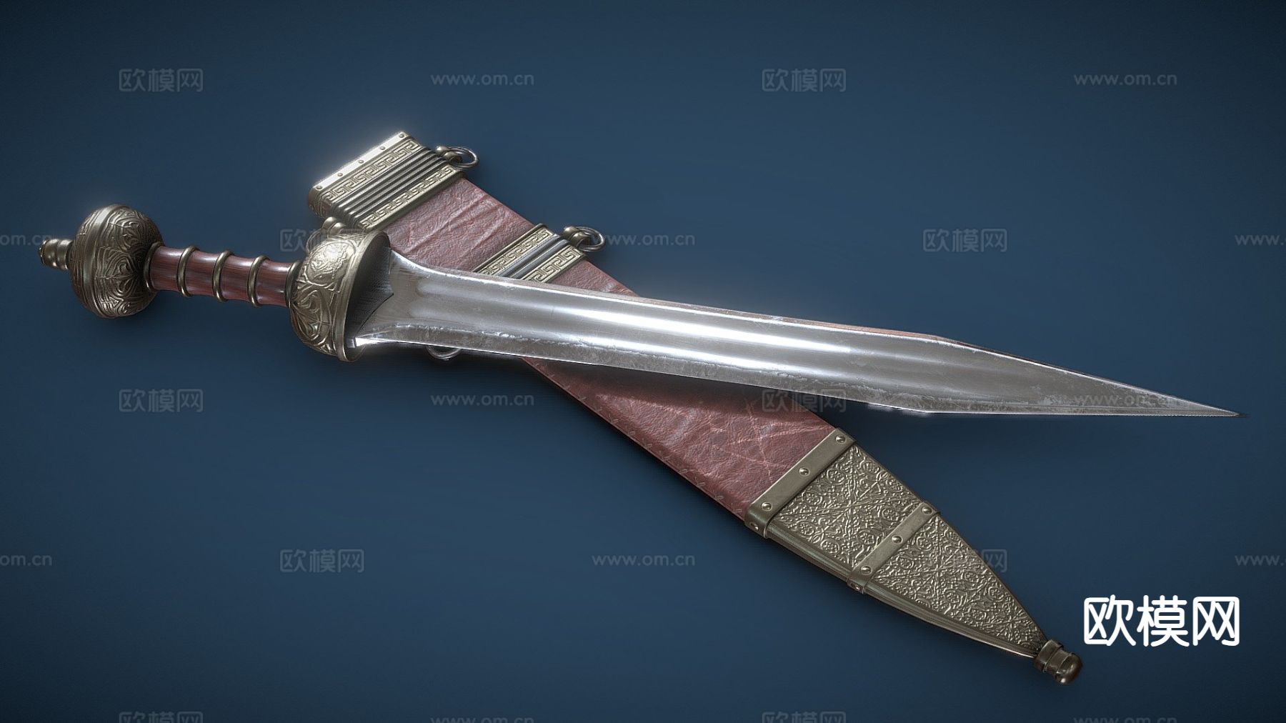 刀与刀鞘su模型下载（渲染图7）