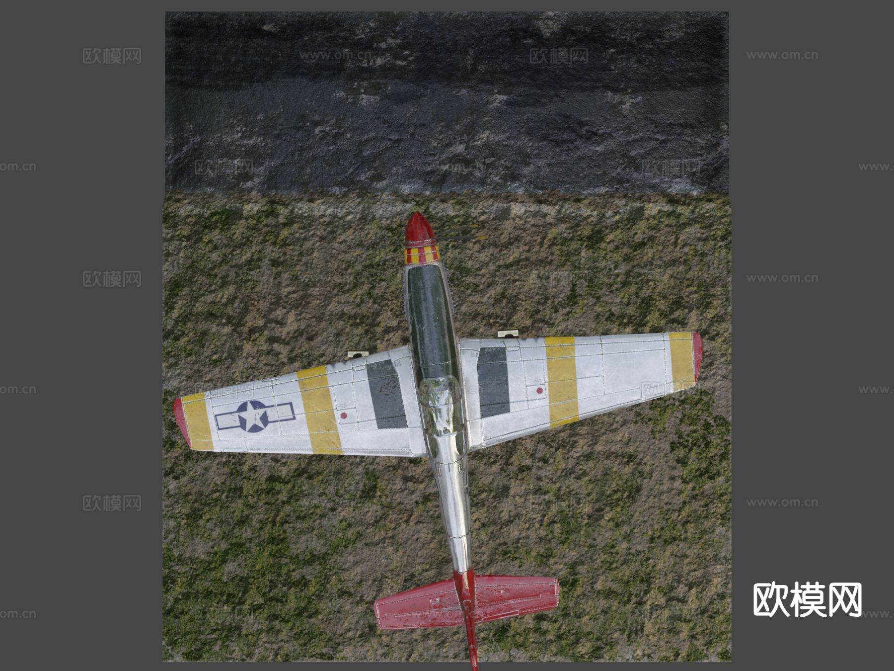 野马战斗机 轰炸机su模型下载（渲染图7）