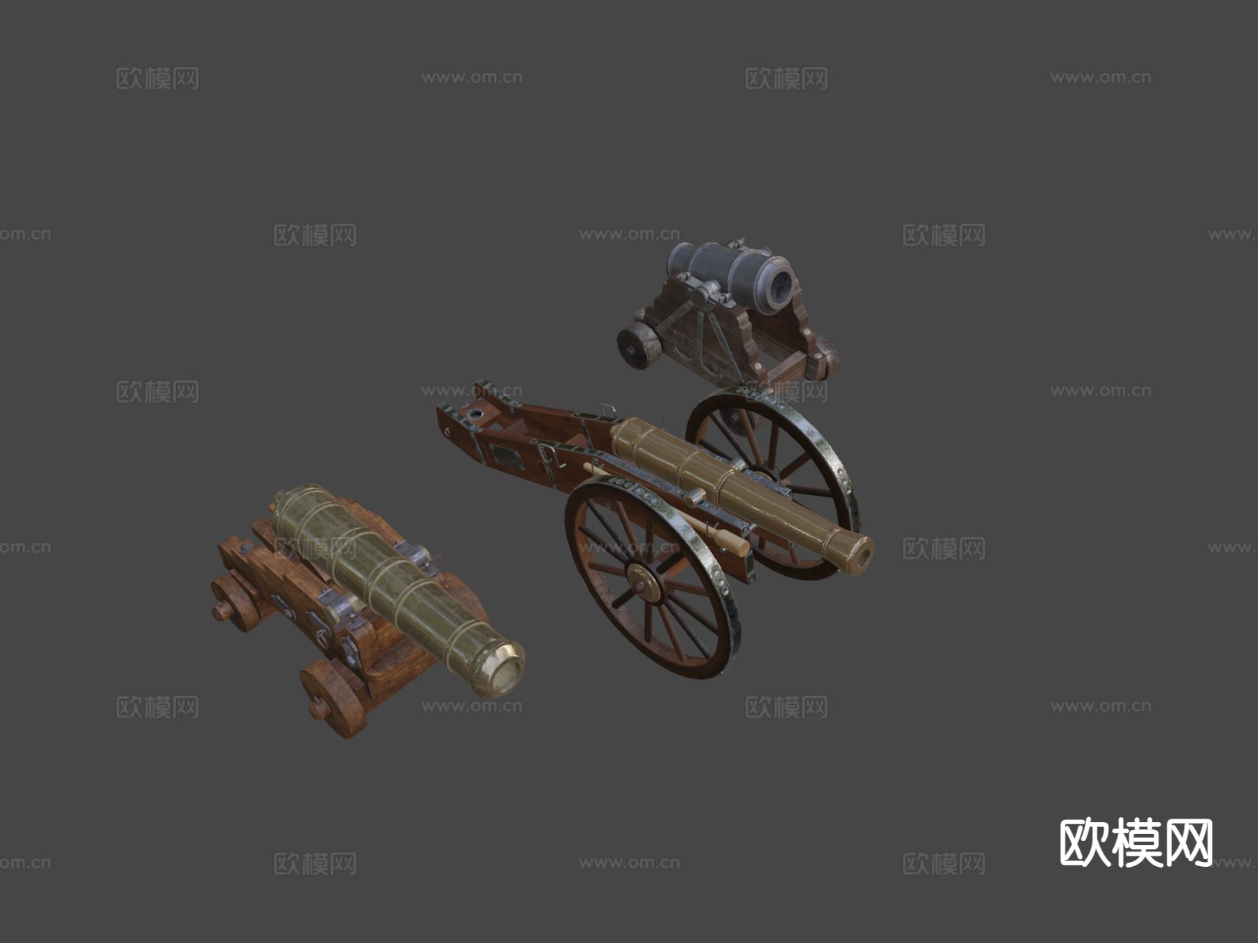 中世纪大炮包su模型下载（渲染图5）
