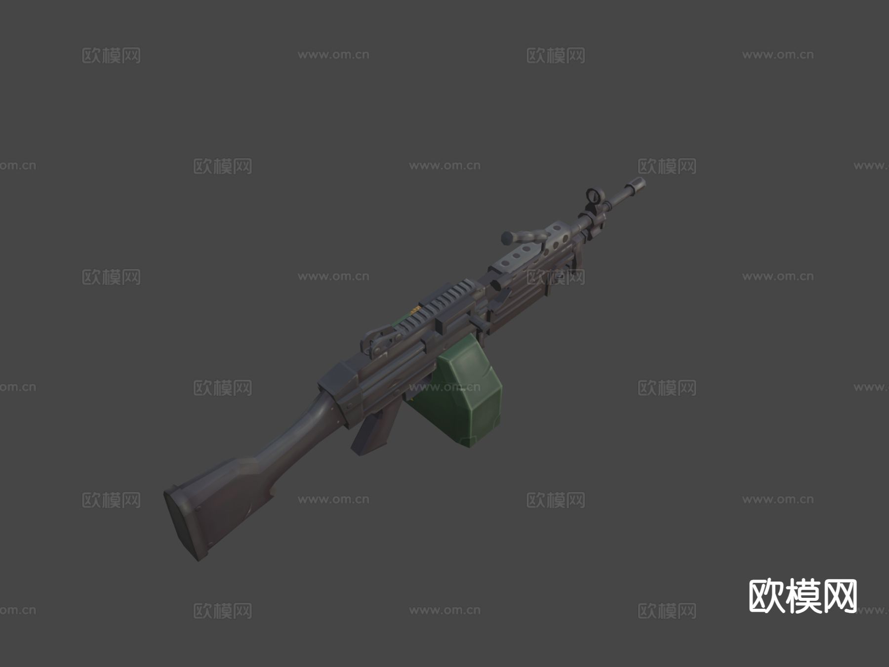 轻机枪su模型下载（渲染图5）