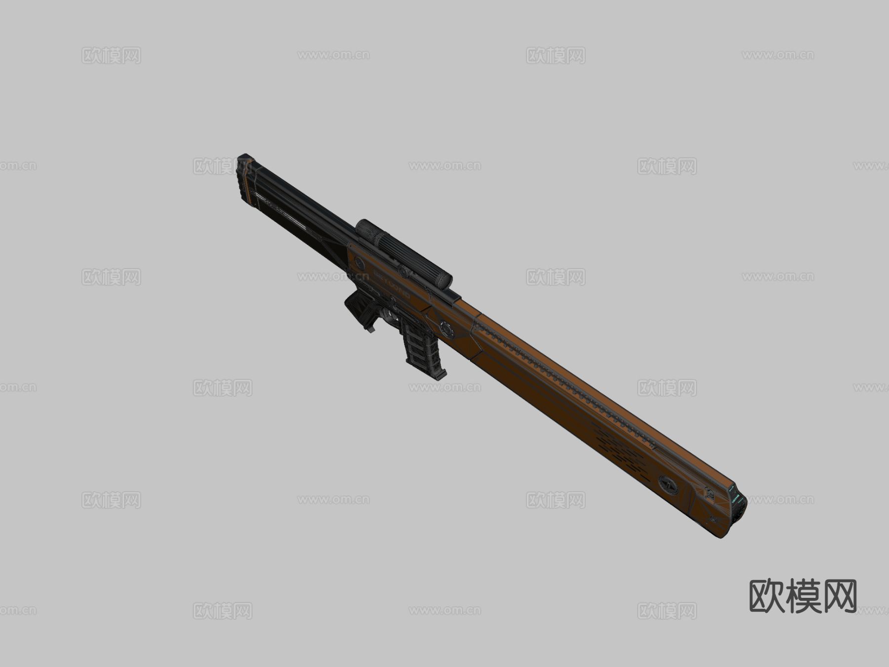 科幻枪 枪支 枪械su模型下载（渲染图1）