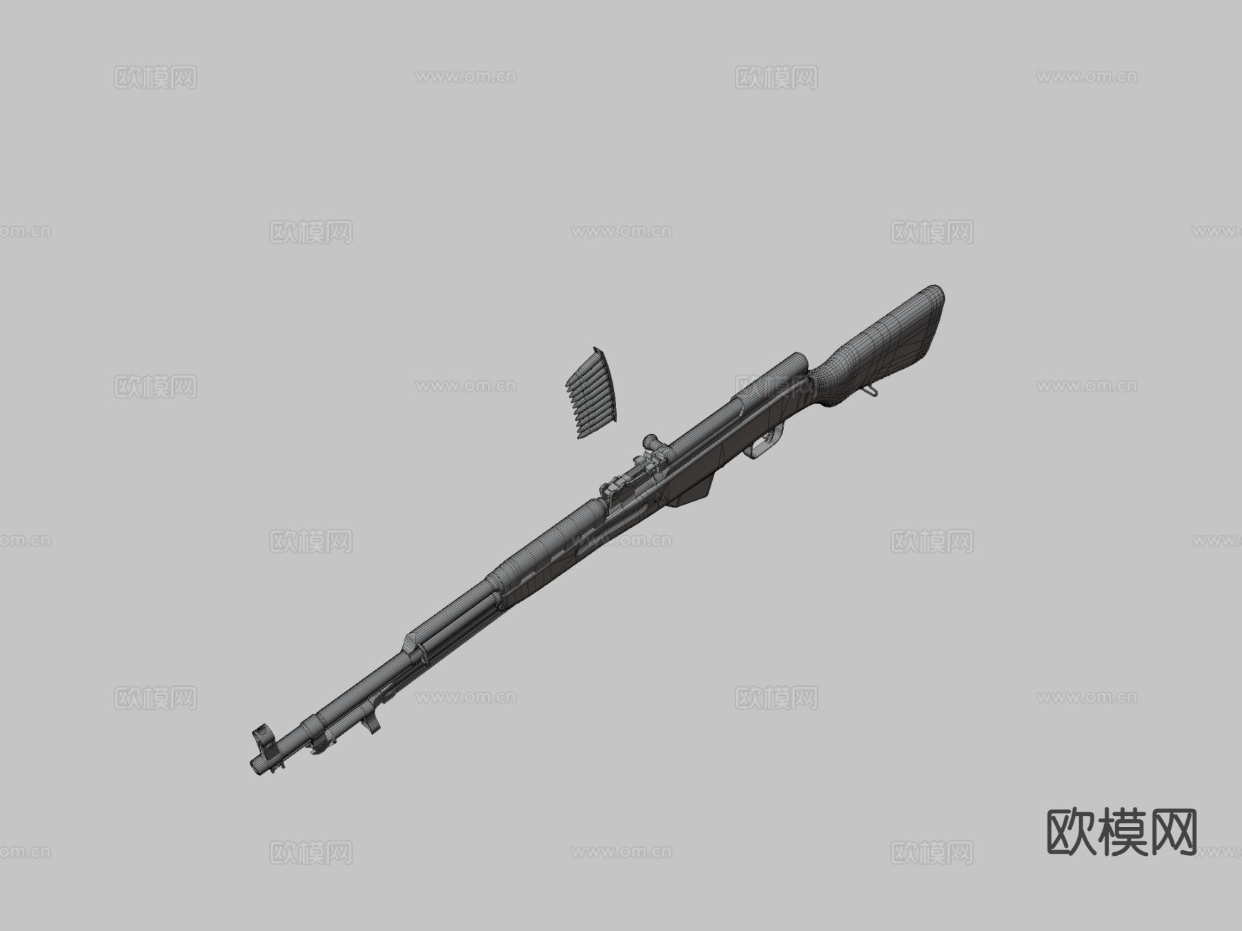 俄罗斯SKS步枪su模型下载（渲染图3）