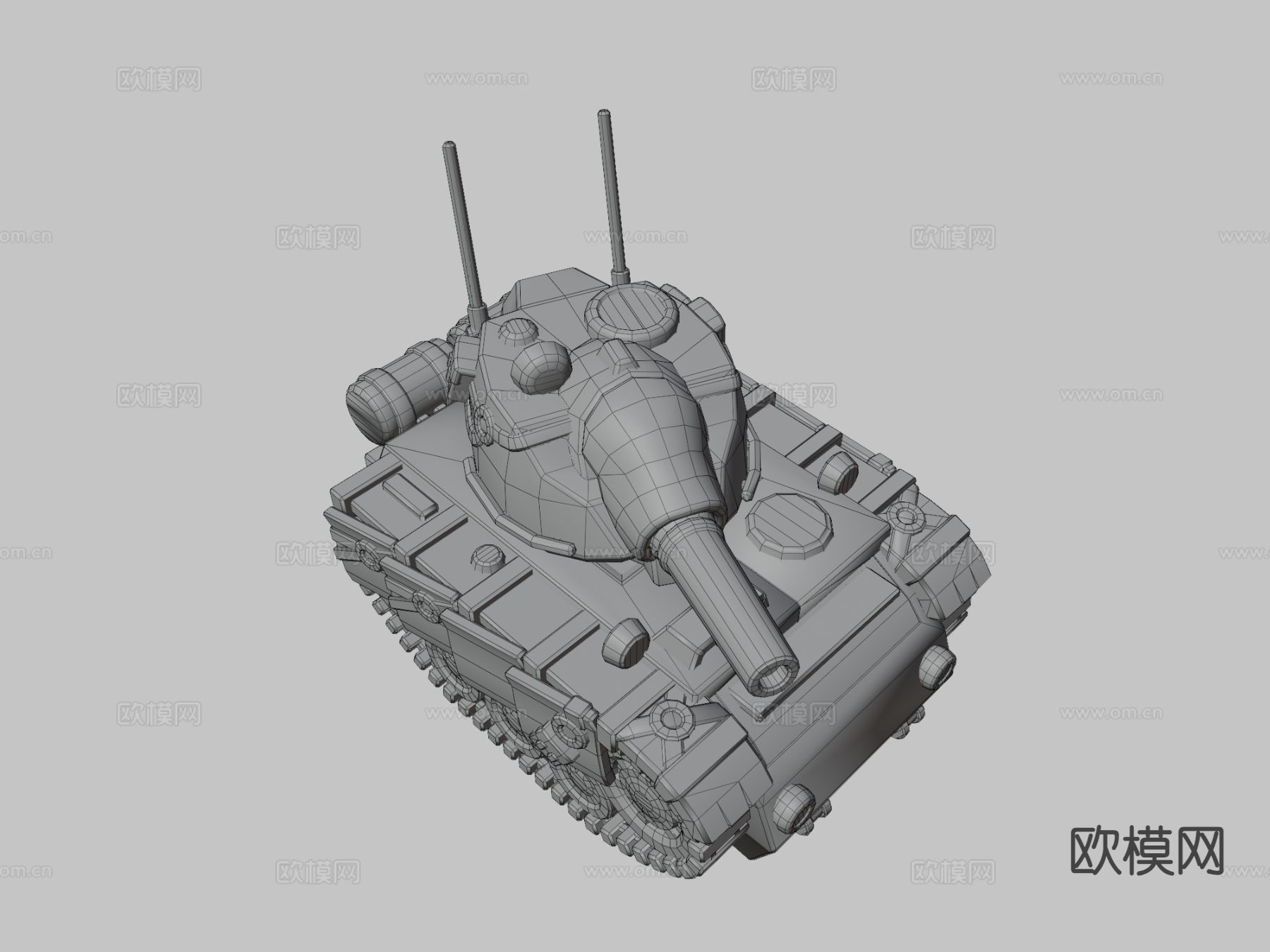 沙漠坦克su模型下载（渲染图3）