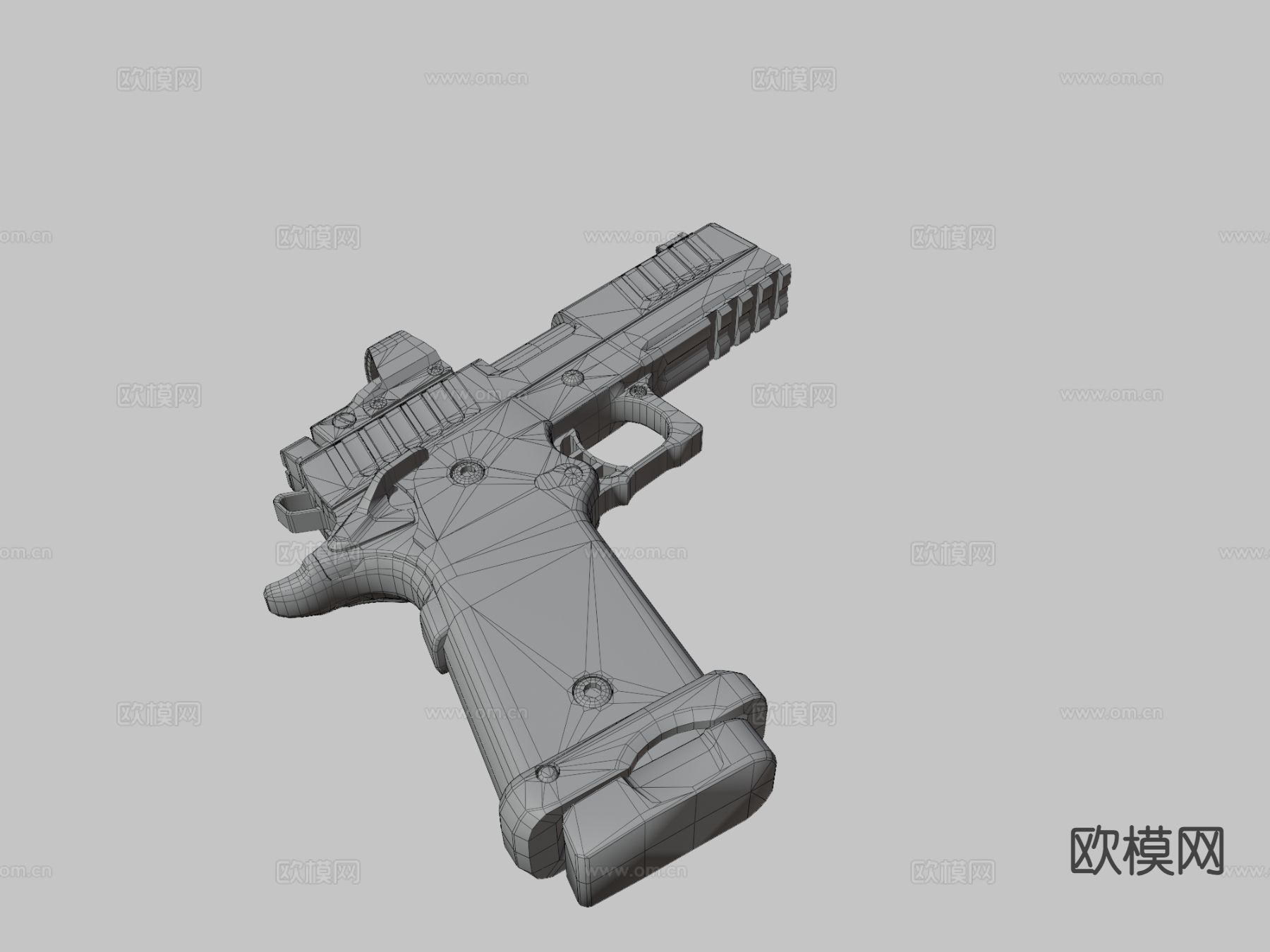 手枪 枪支 枪械su模型下载（渲染图3）