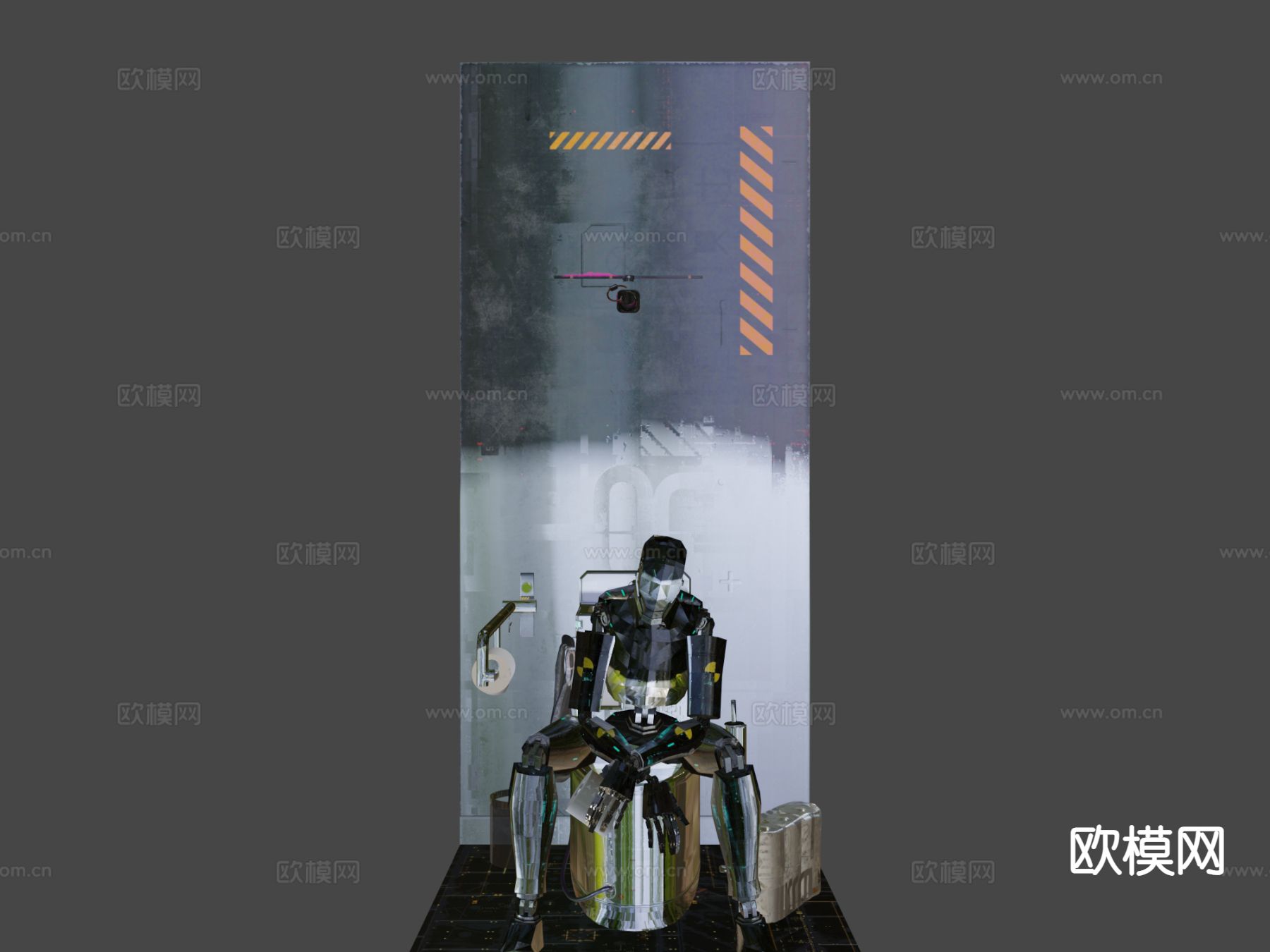 科幻设施 浴室包su模型下载（渲染图4）