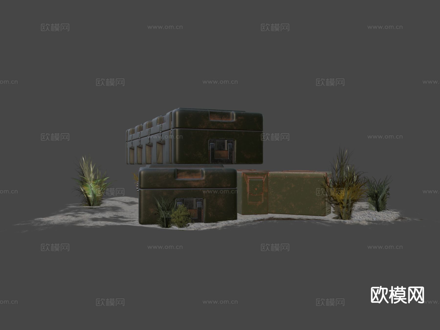 陆军弹药 武器箱su模型下载（渲染图5）