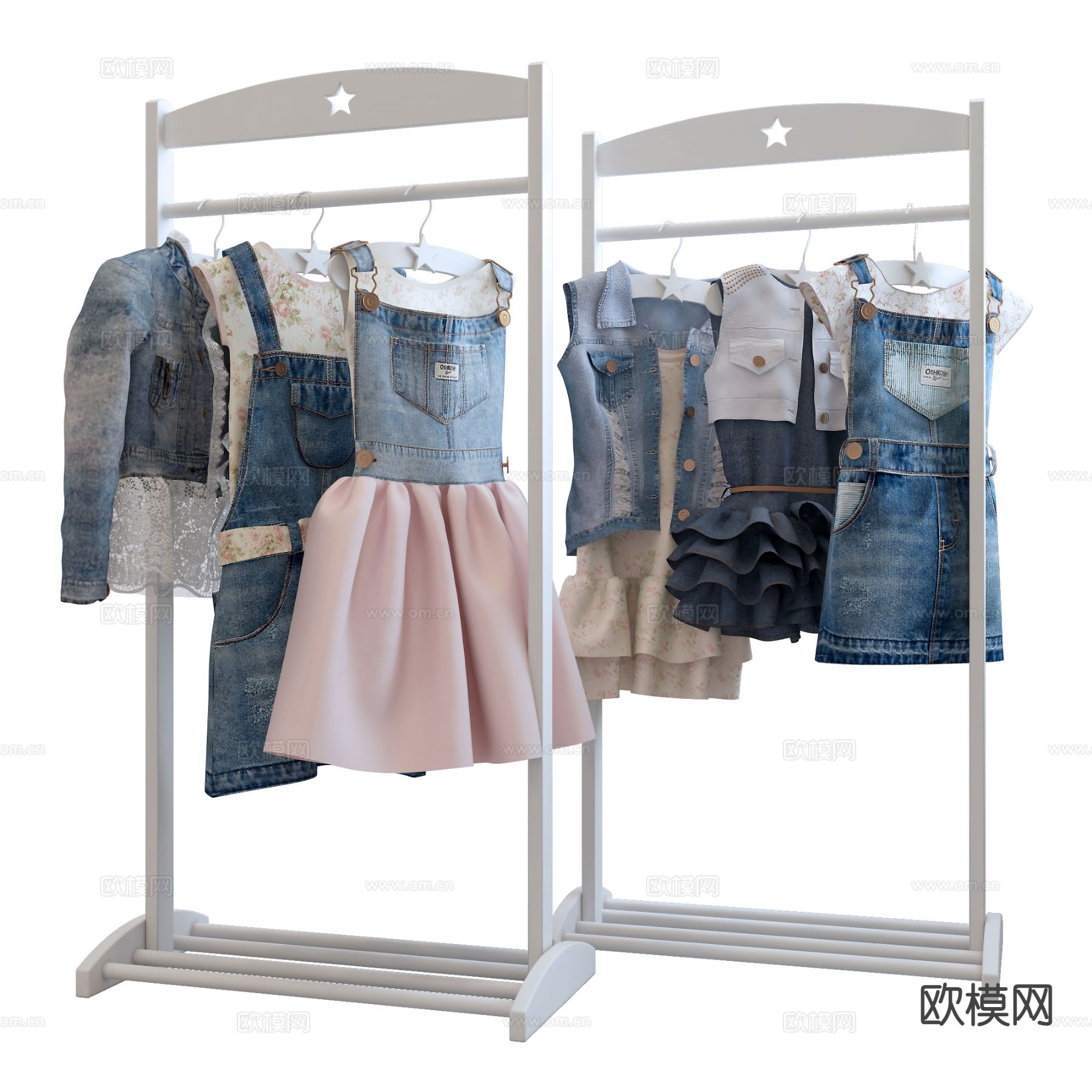 现代儿童衣服 服饰 3d模型