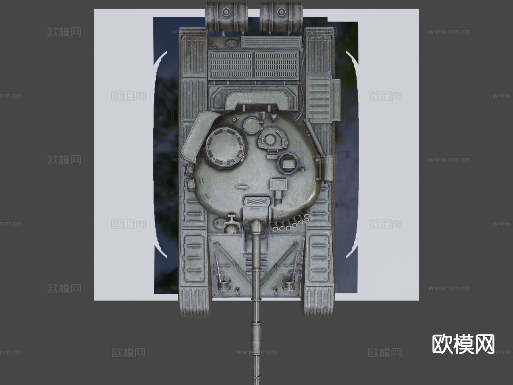 虚拟游戏坦克su模型下载（渲染图7）