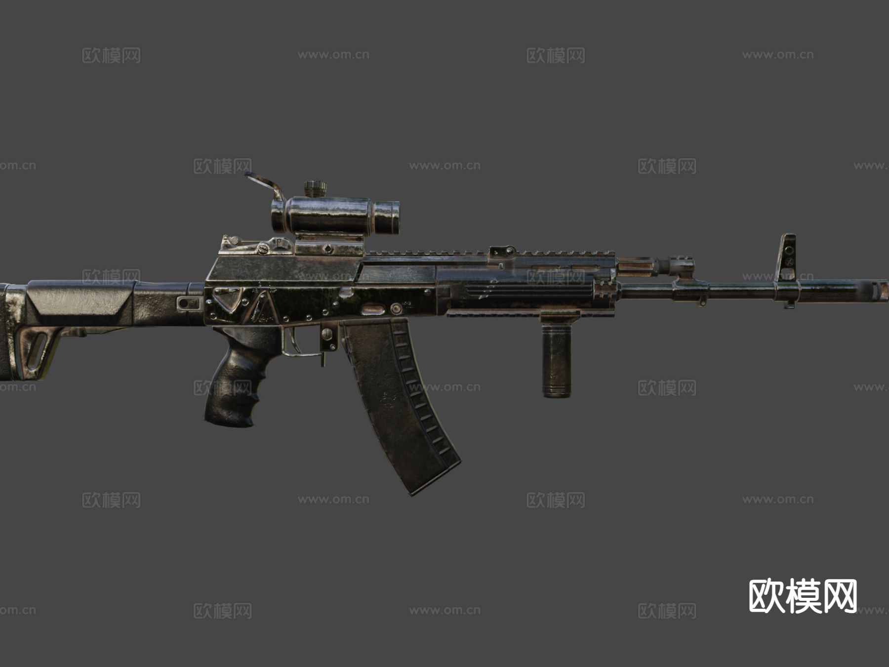狙击步枪 枪支 枪械su模型下载（渲染图7）