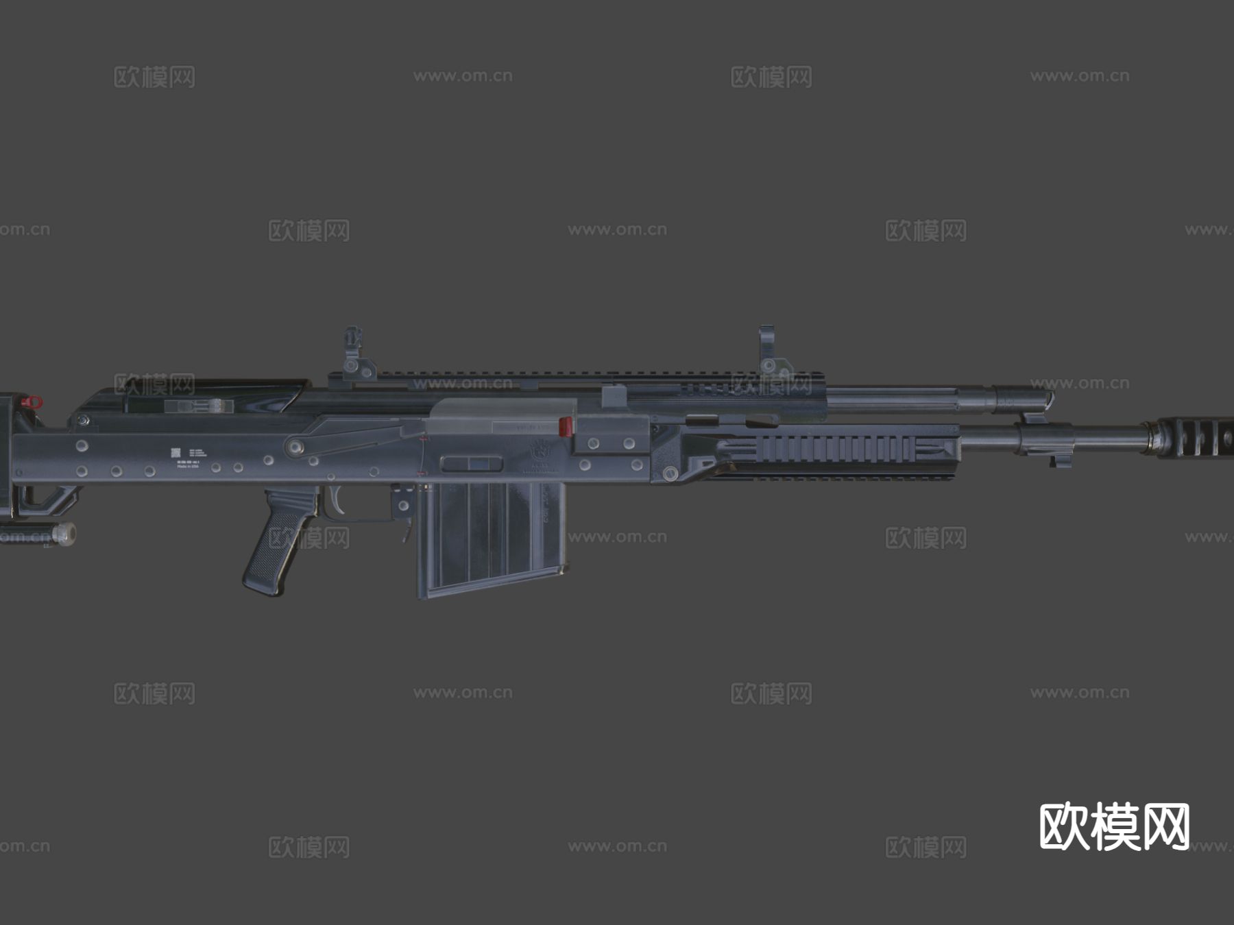 AK-50反器材步枪su模型下载（渲染图7）