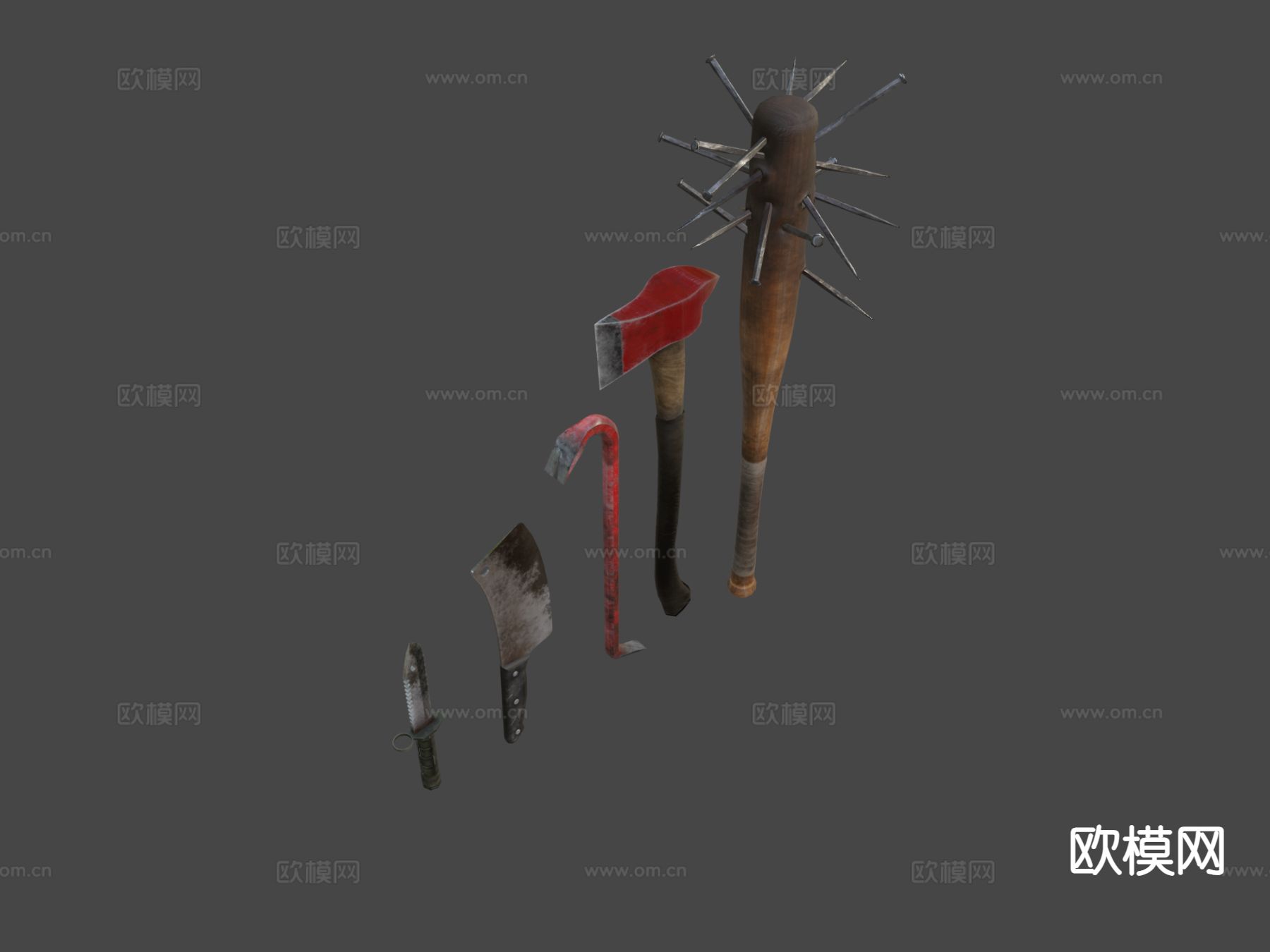 生存武器 近战武器包su模型下载（渲染图7）