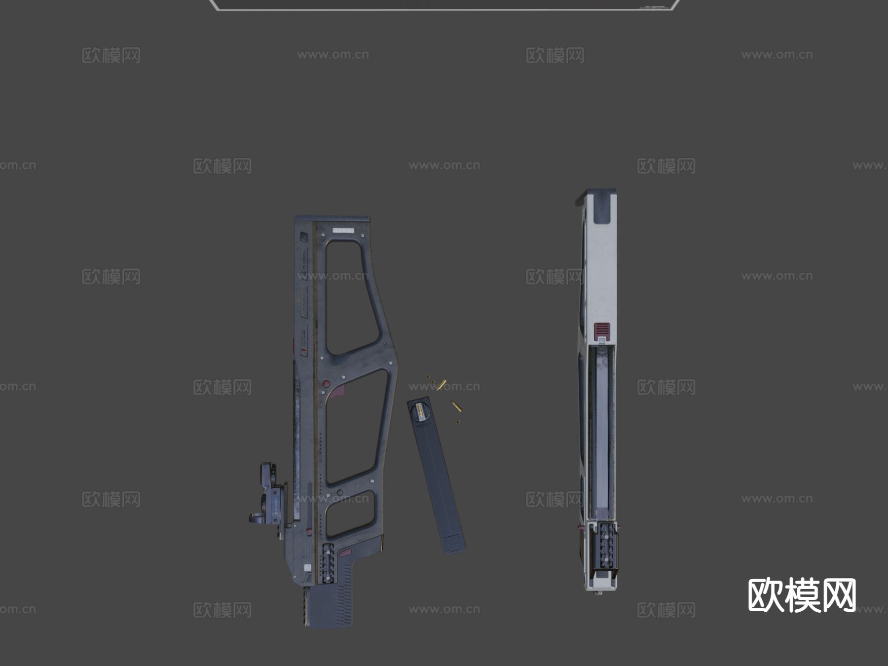 枪械配件 武器su模型下载（渲染图4）