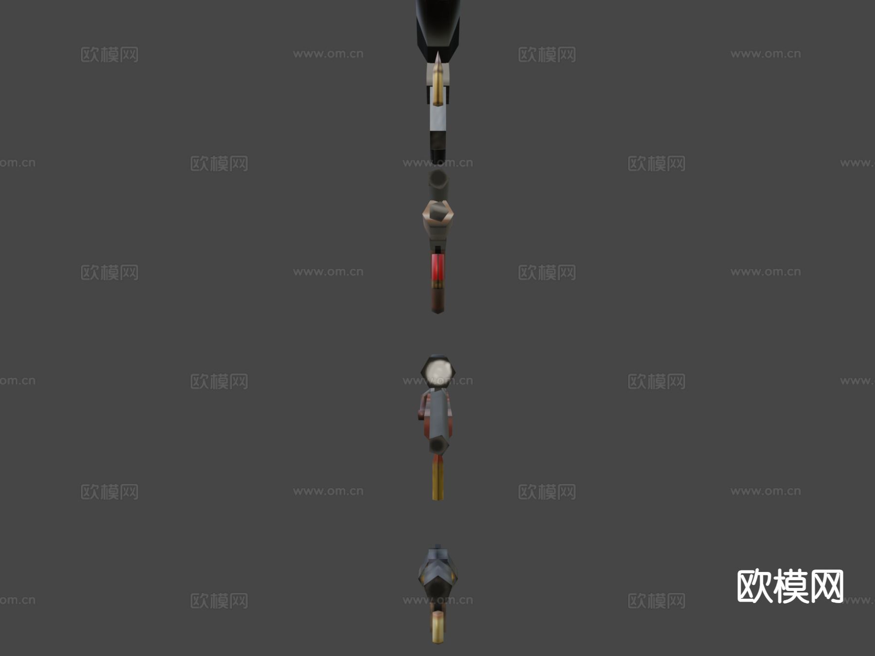 武器枪械包su模型下载（渲染图7）