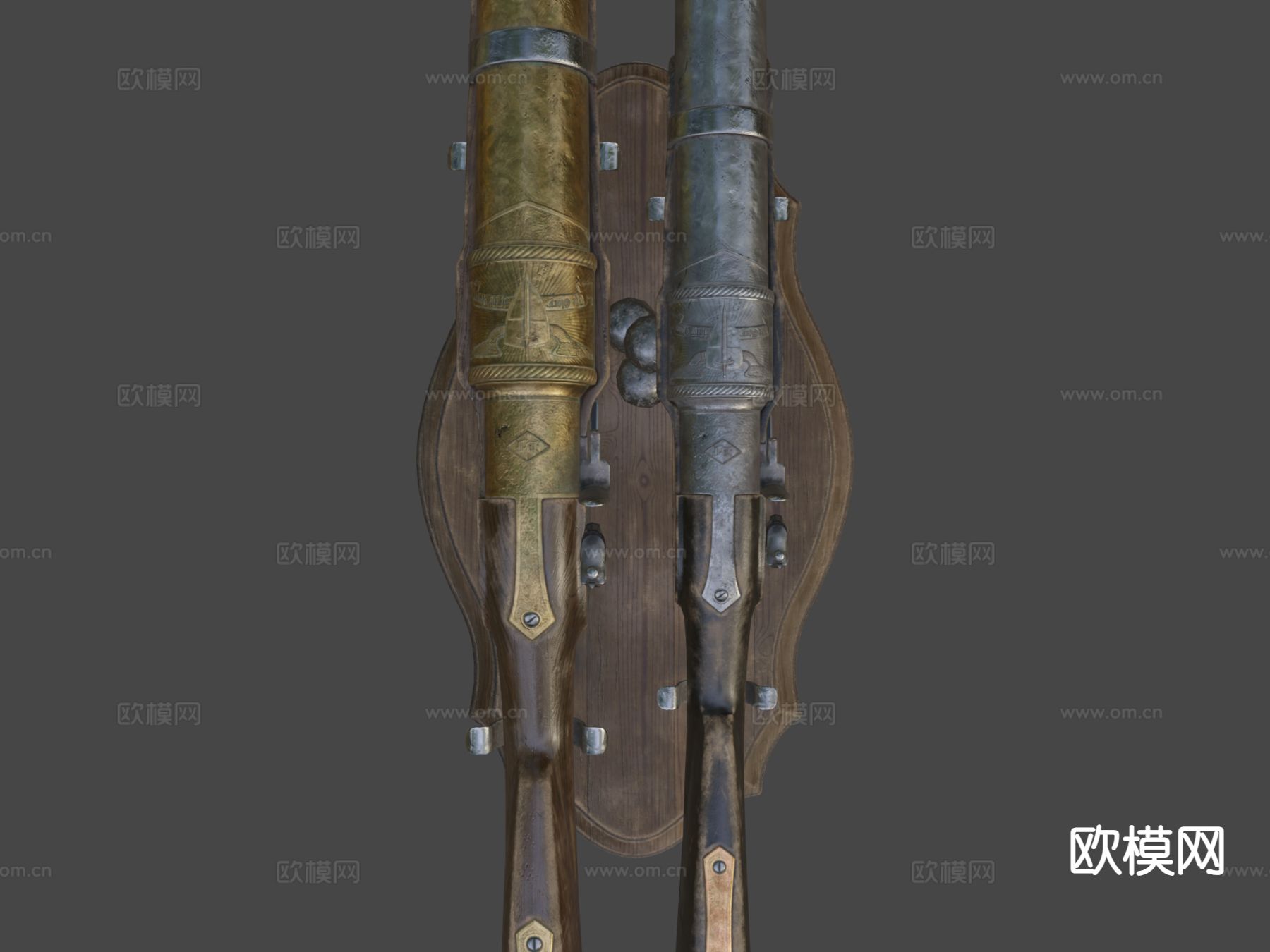 燧发手炮su模型下载（渲染图6）