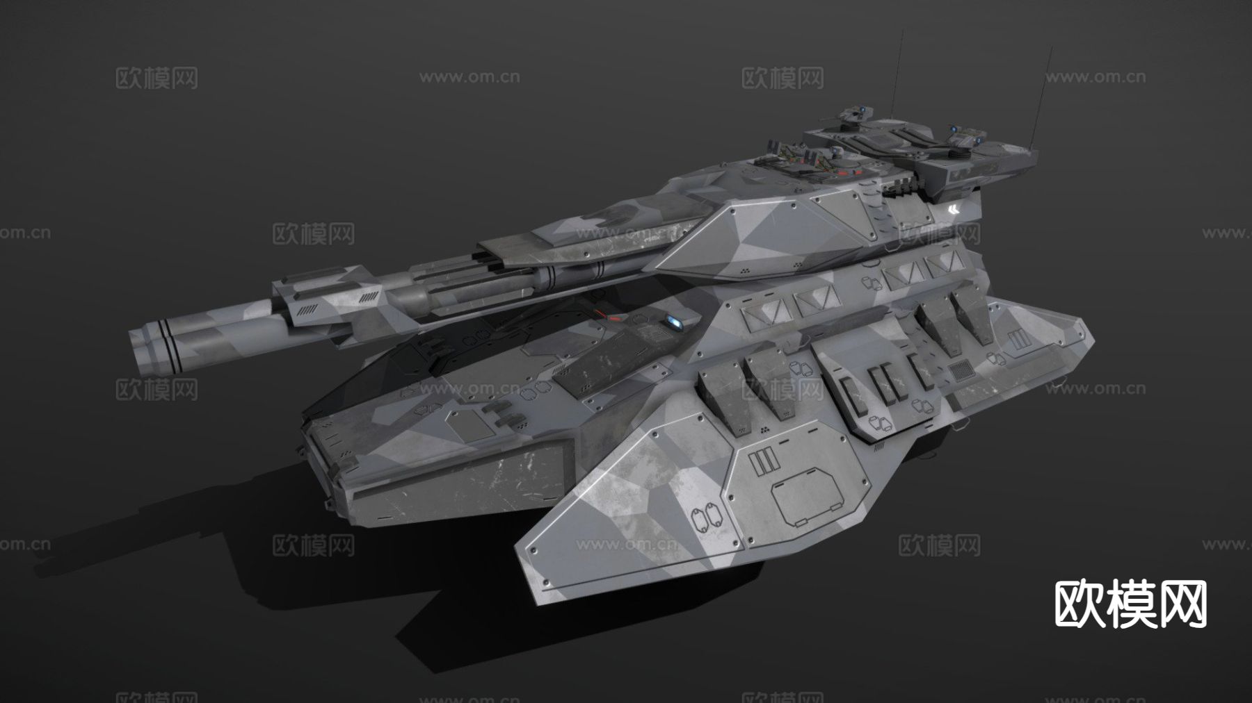 科幻蝎子重型反重力坦克su模型下载（渲染图2）