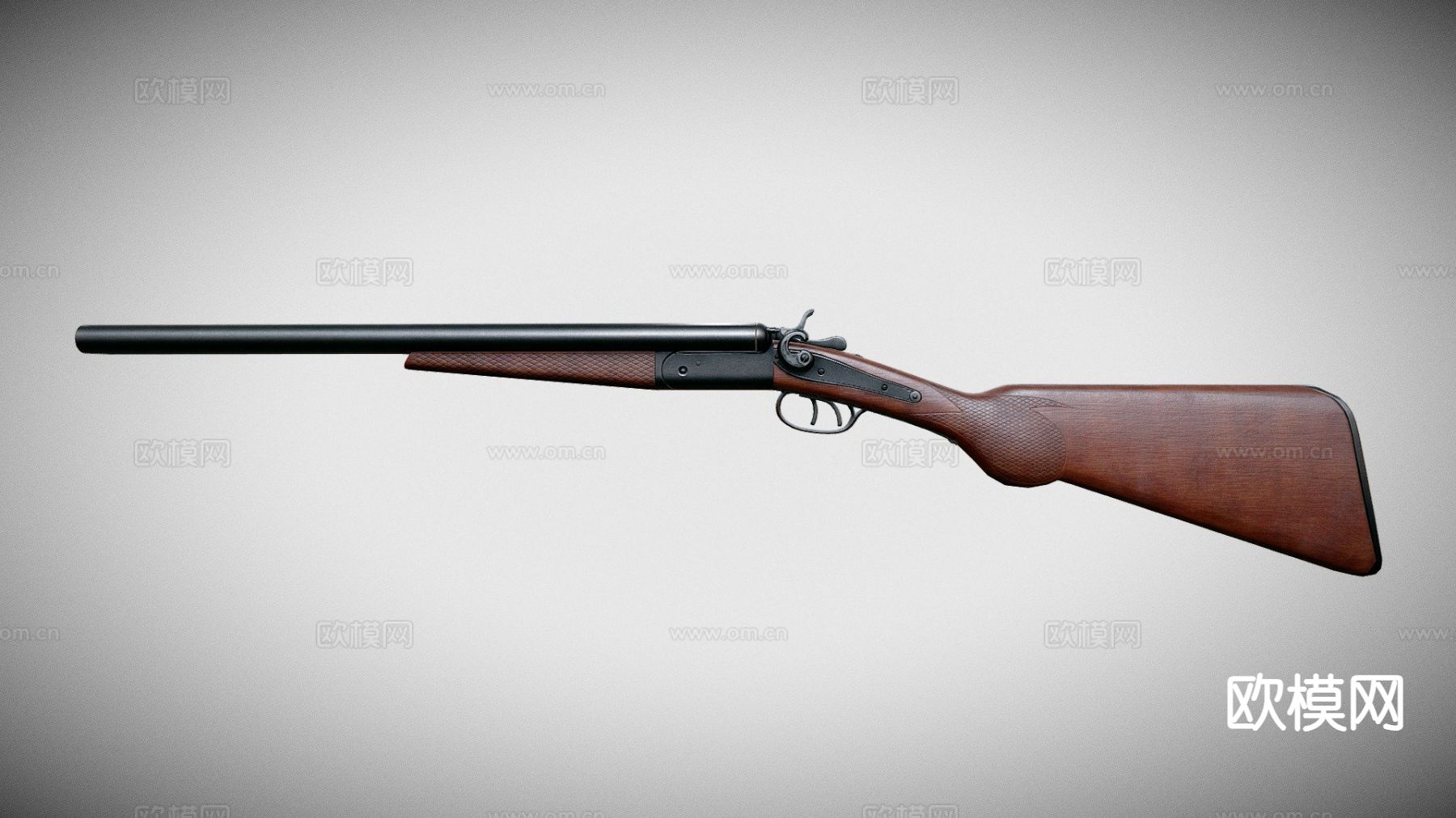 双管猎枪su模型下载（渲染图2）