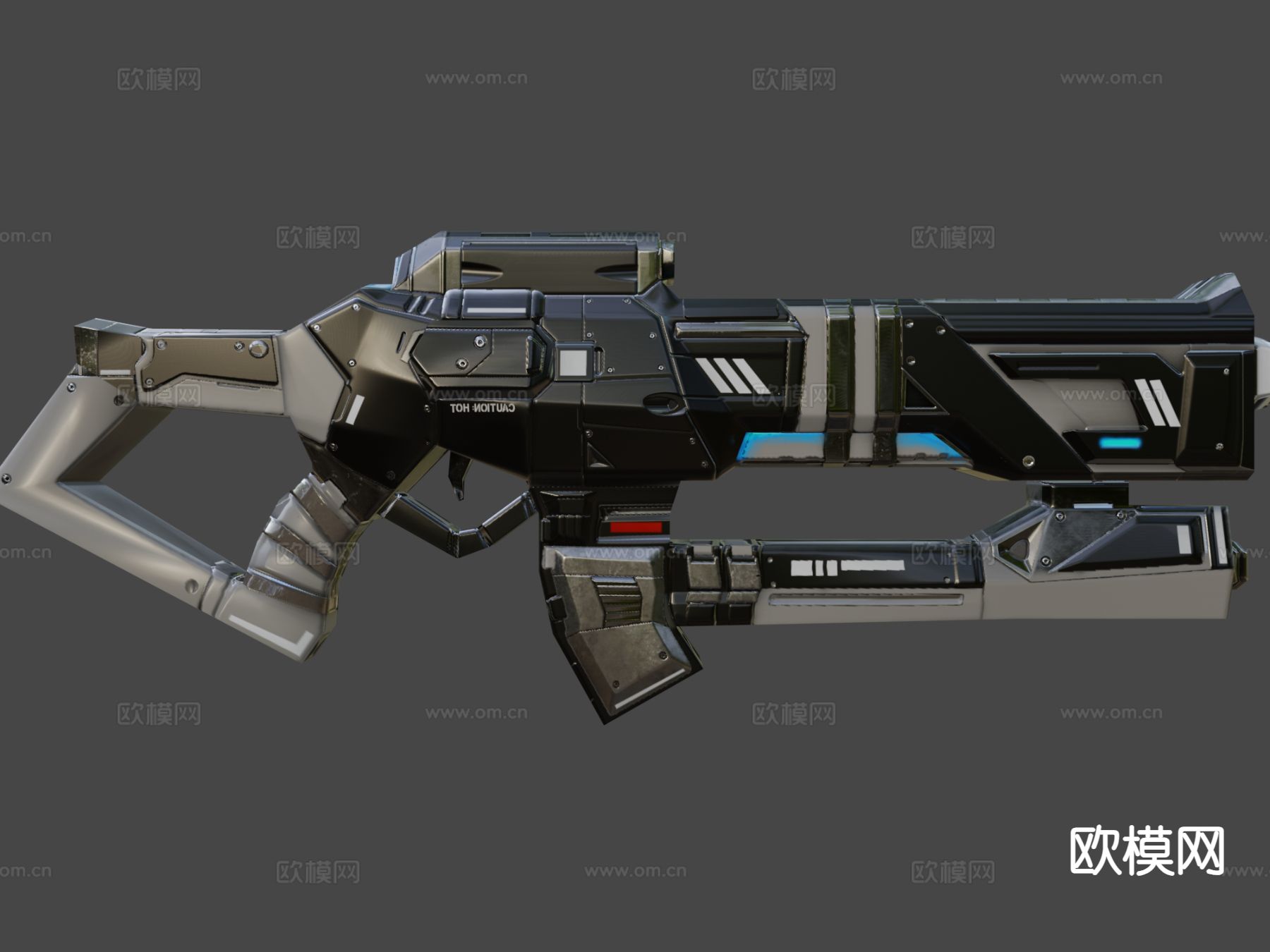科幻突击枪su模型下载（渲染图7）