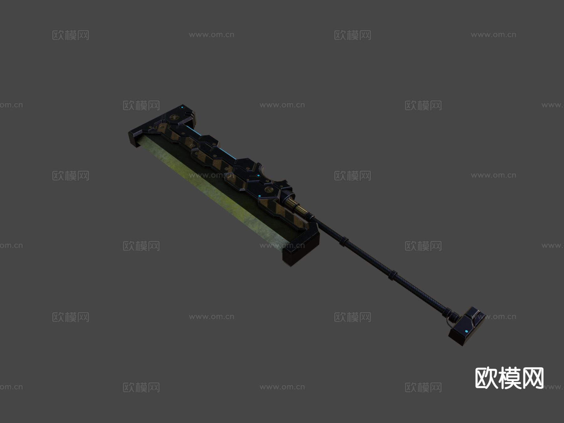 砍刀 光剑 游戏道具su模型下载（渲染图6）