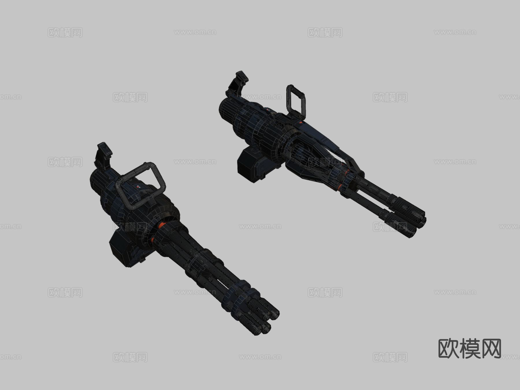 MLK76 科幻迷你炮 武器su模型下载（渲染图4）