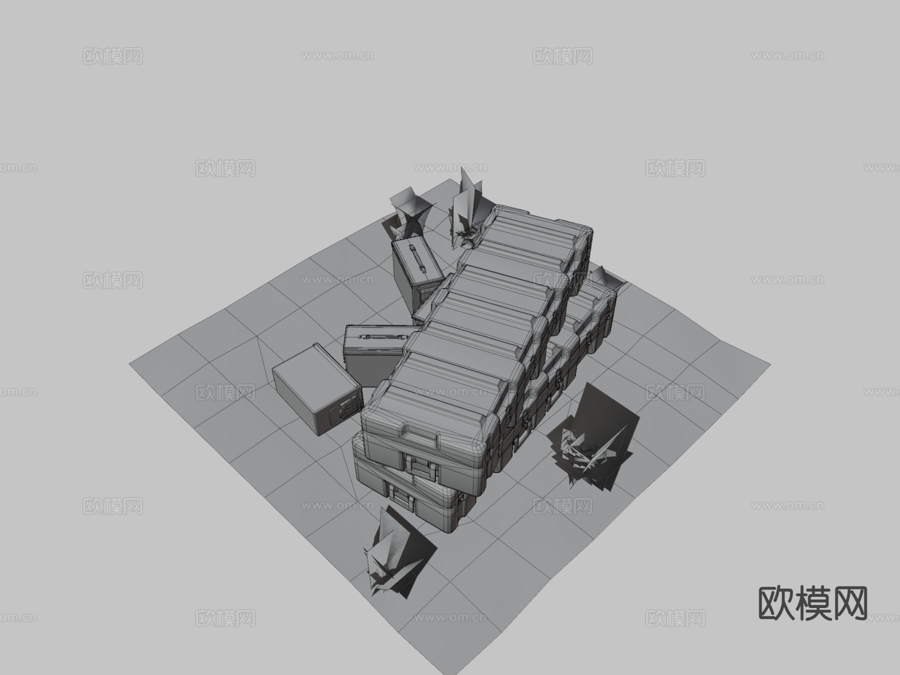 陆军弹药 武器箱su模型下载（渲染图3）