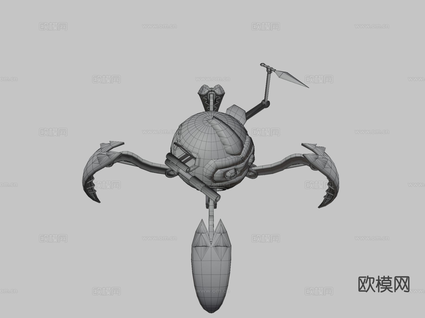 机械蜘蛛su模型下载（渲染图1）