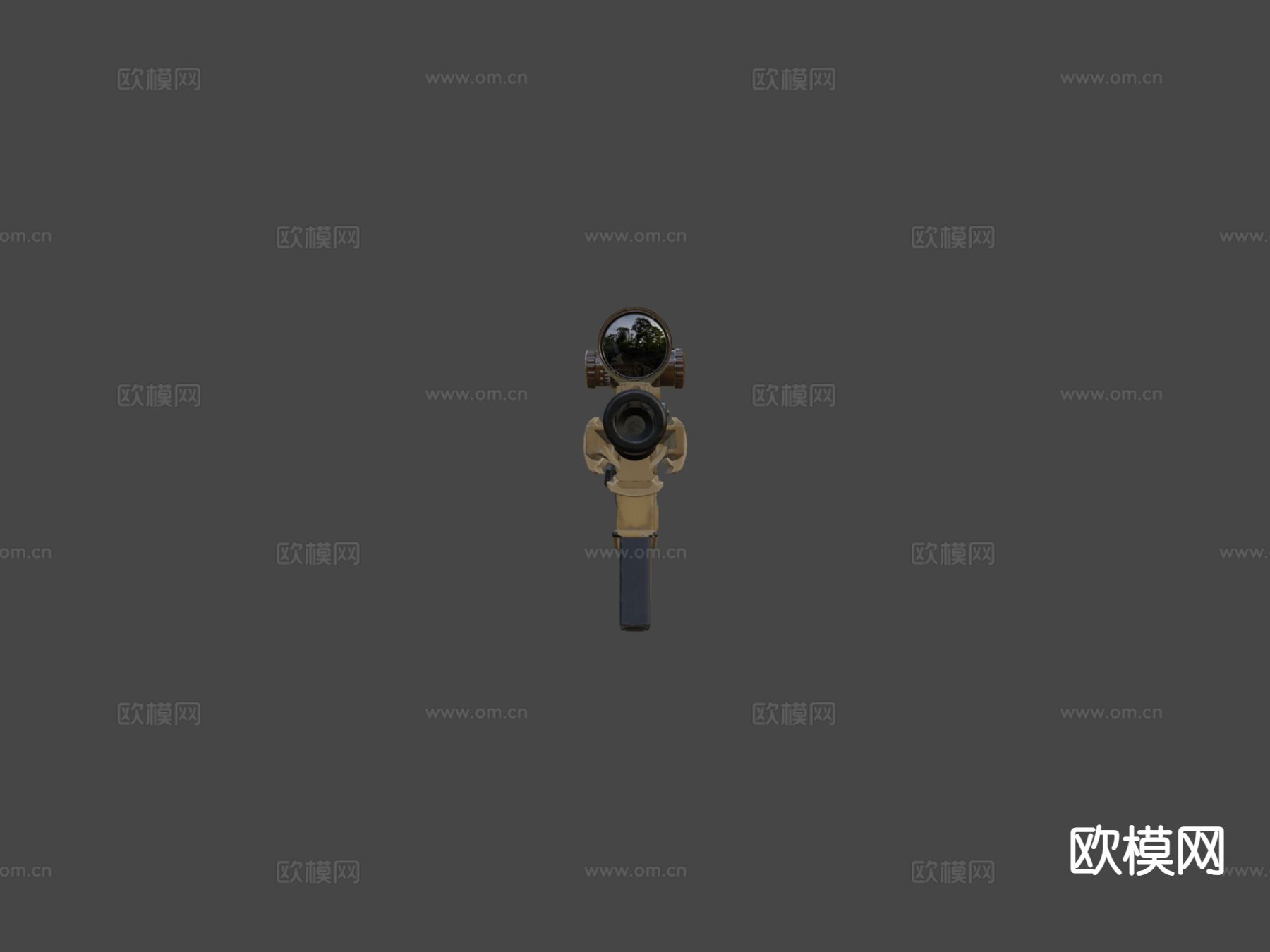 半自动狙击枪su模型下载（渲染图7）