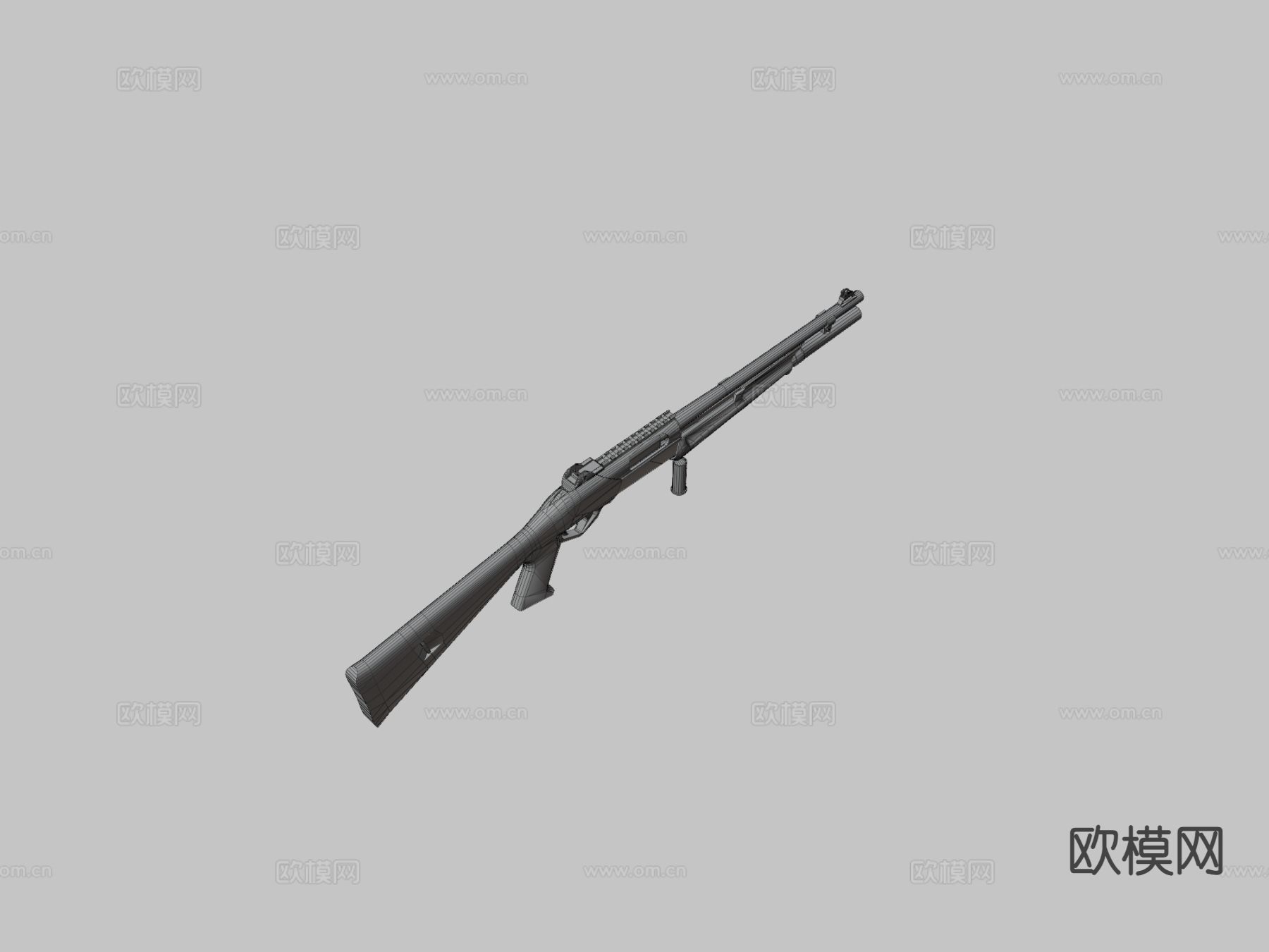 霰弹枪 枪支 枪械su模型下载（渲染图3）