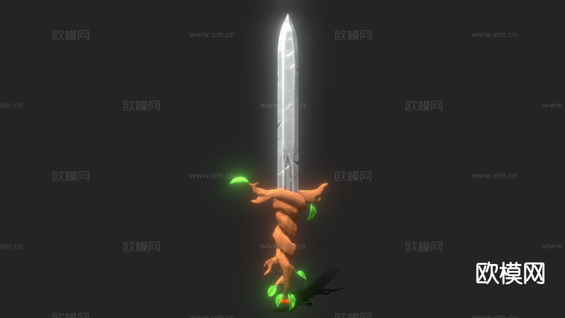 游戏卡通剑su模型下载（渲染图2）