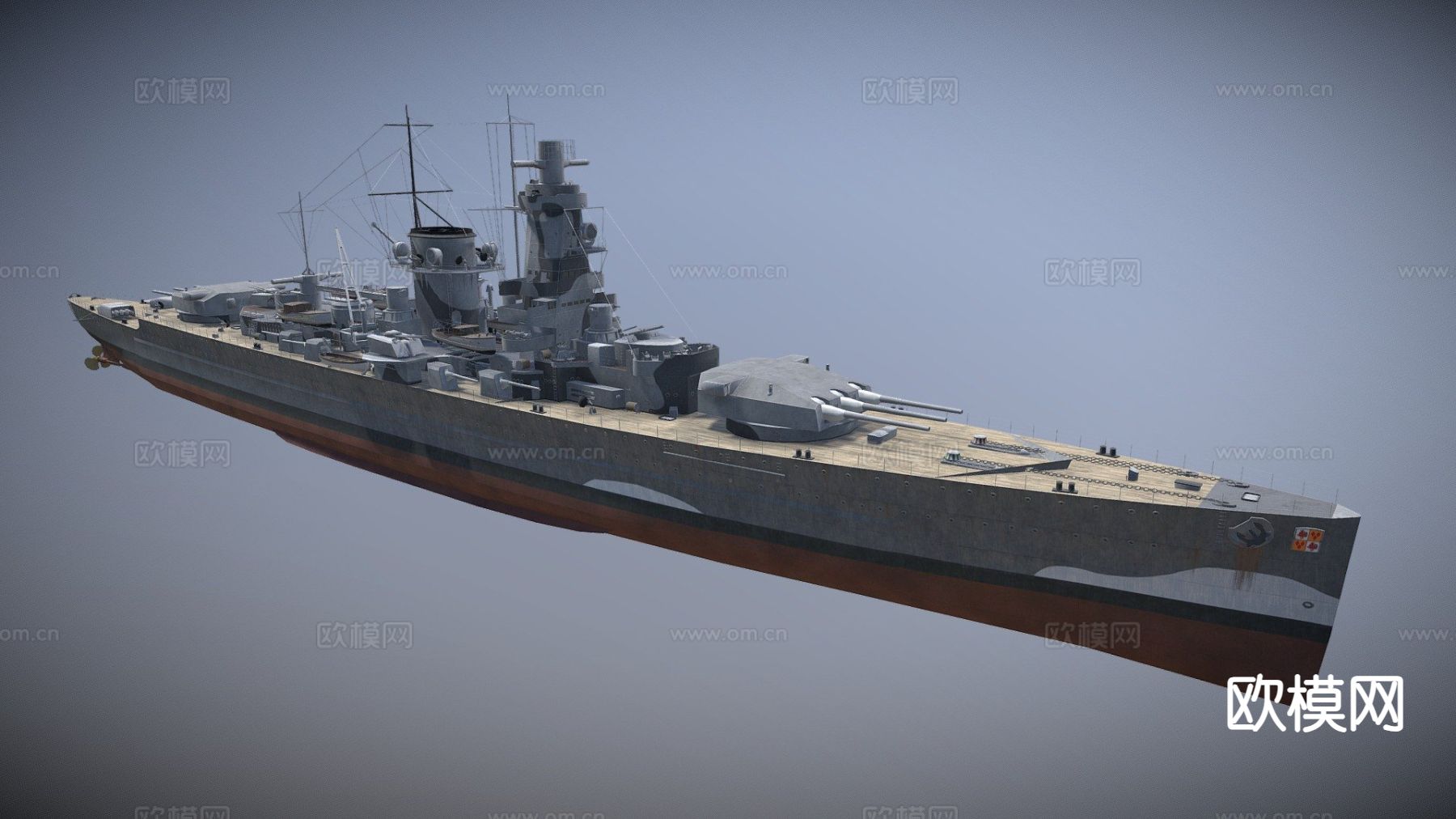 船巡逻舰su模型下载（渲染图2）