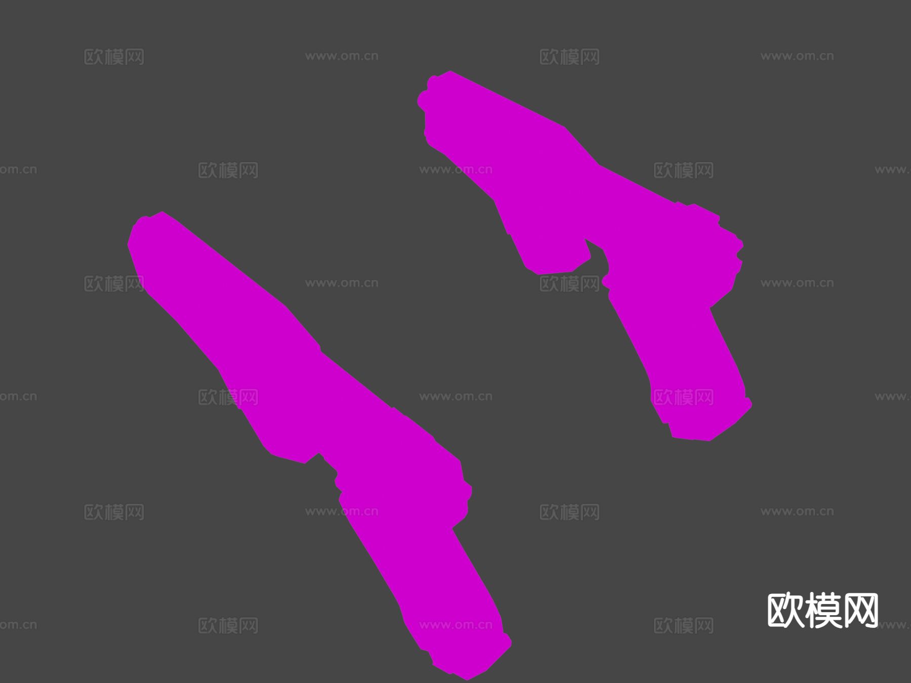 科幻枪械su模型下载（渲染图4）