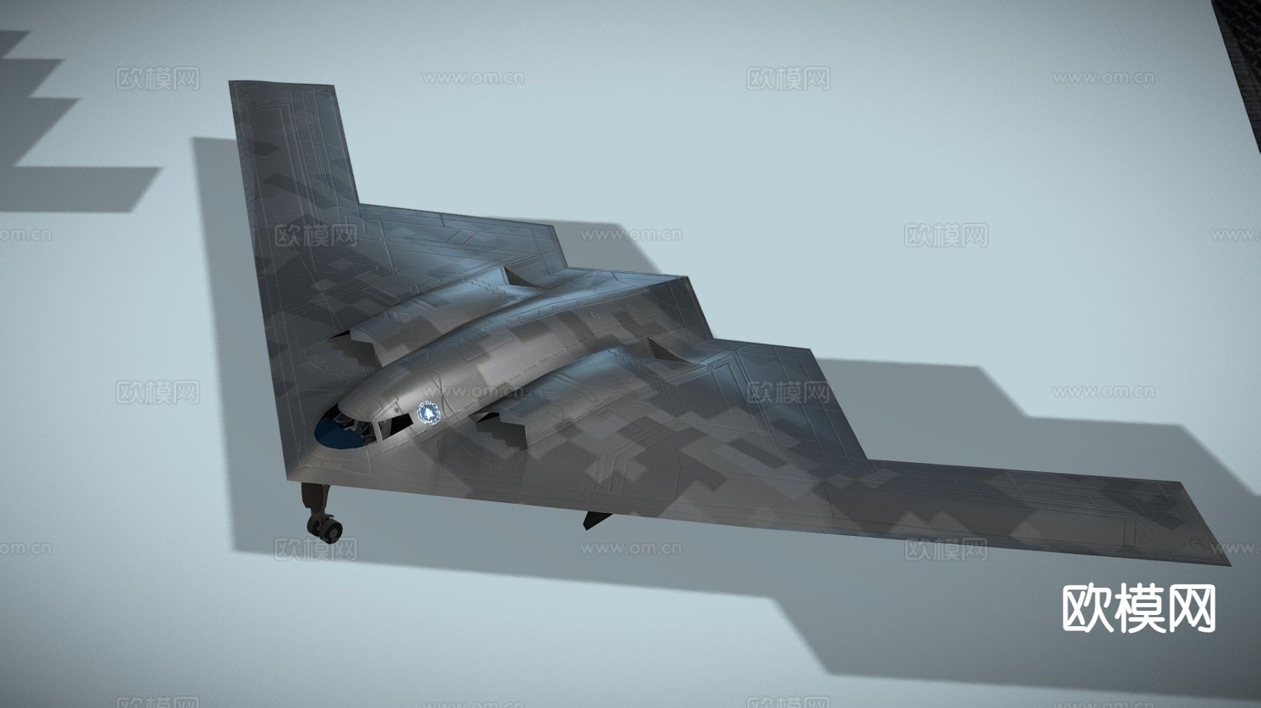 幽灵轰炸机 战斗机su模型下载（渲染图2）