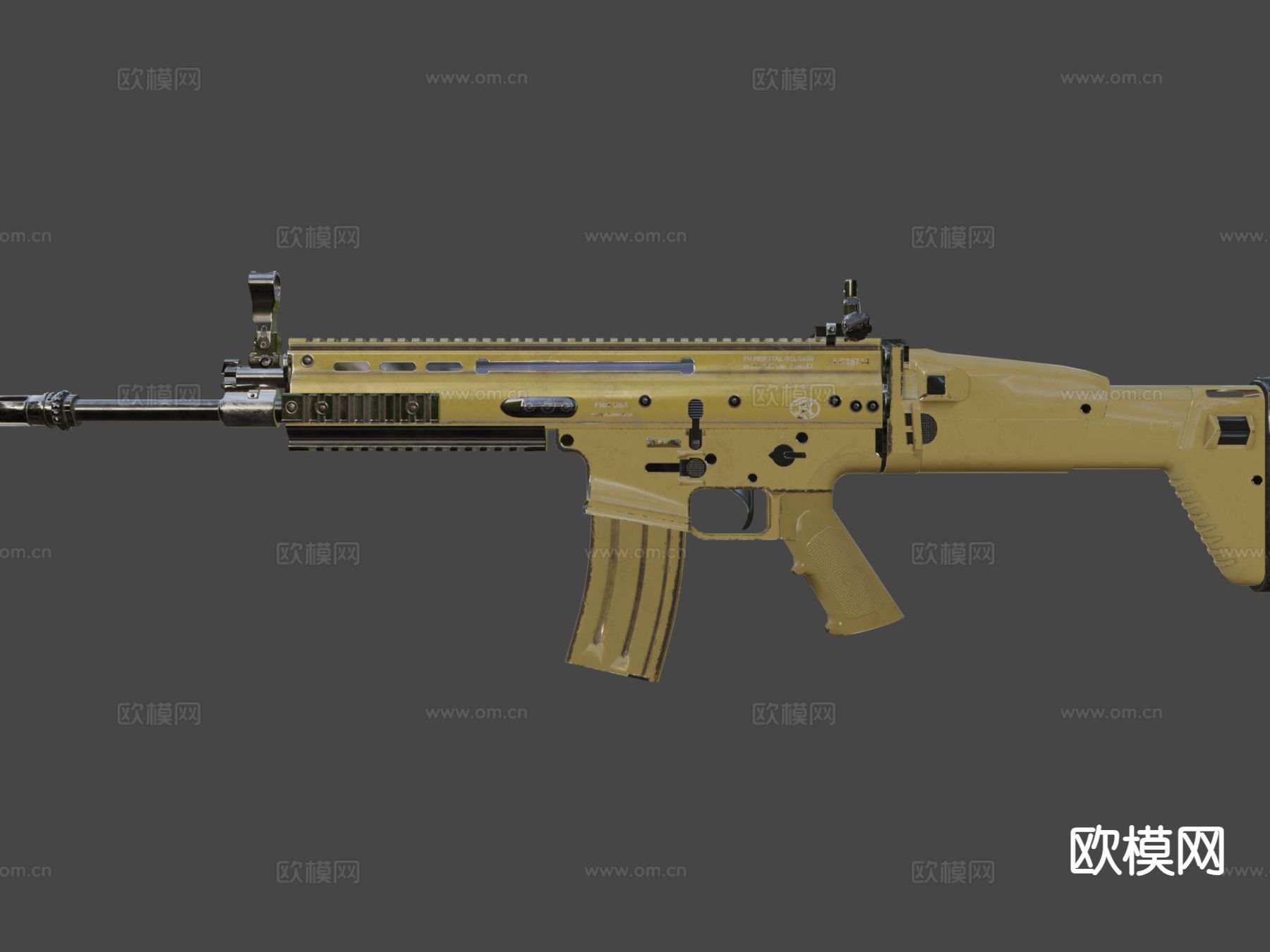 自动步枪 枪支 枪械su模型下载（渲染图7）