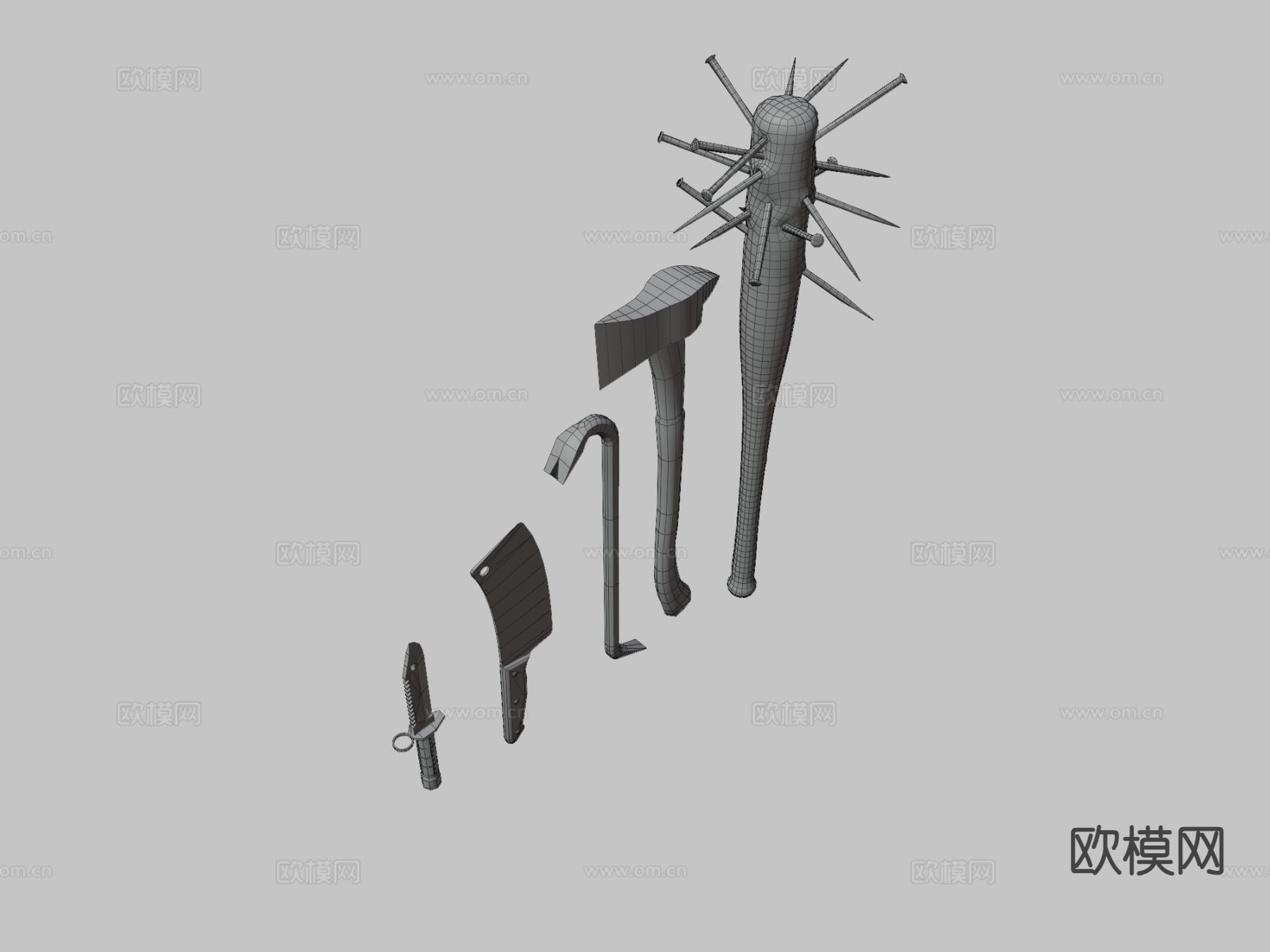 生存武器 近战武器包su模型下载（渲染图3）