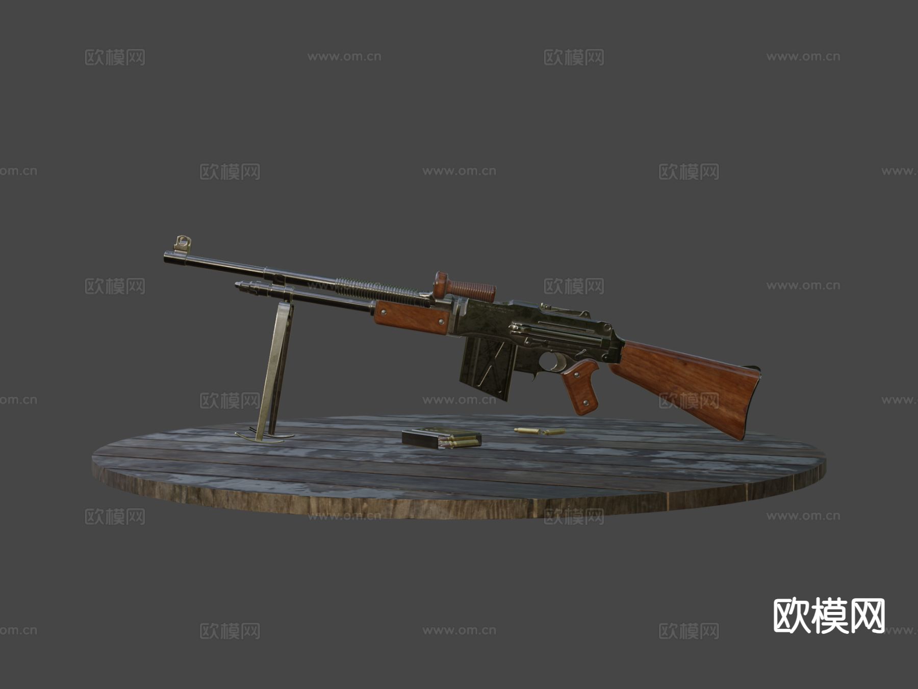 轻机枪 枪支 枪械su模型下载（渲染图6）