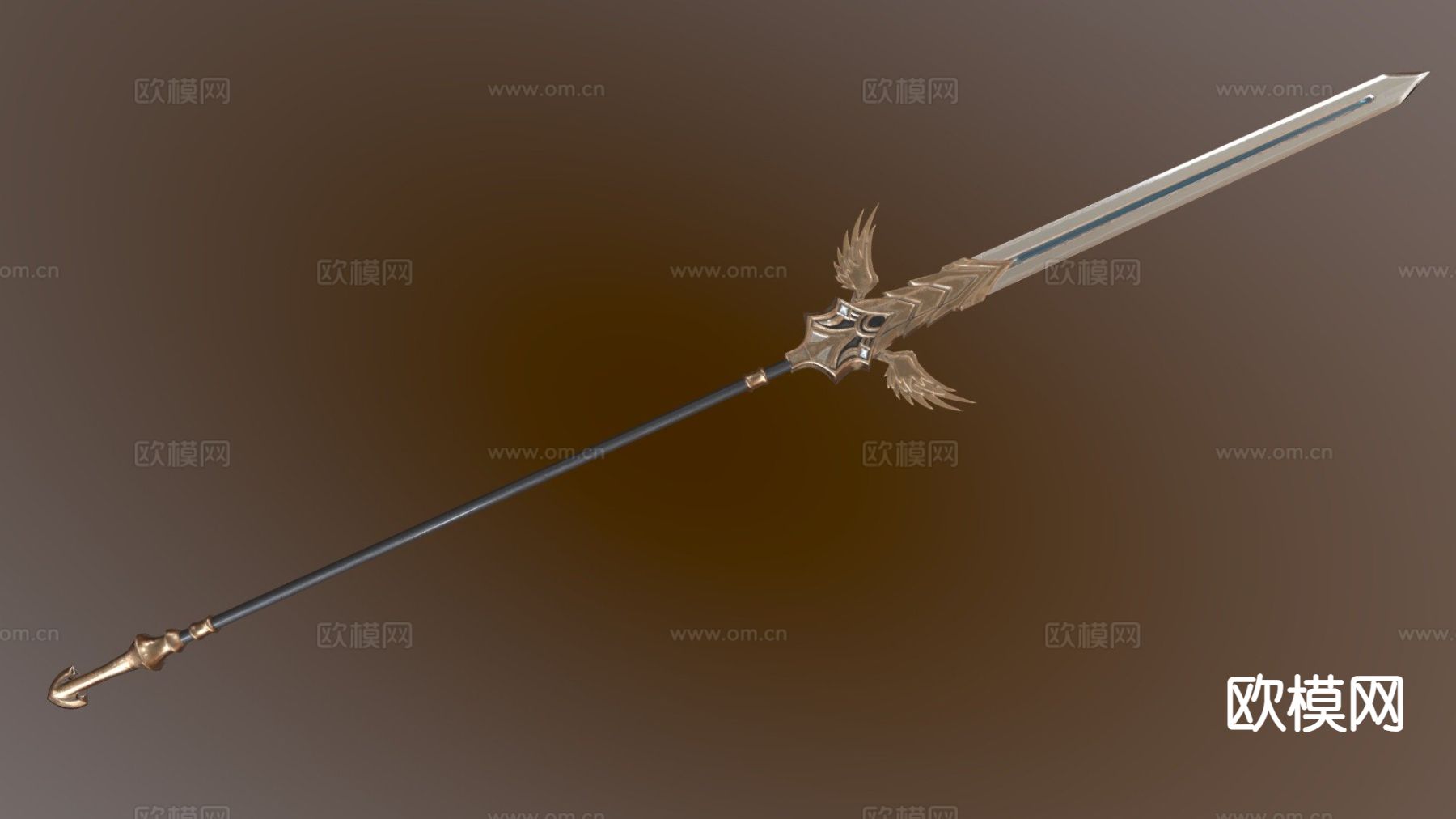 长矛su模型下载（渲染图2）