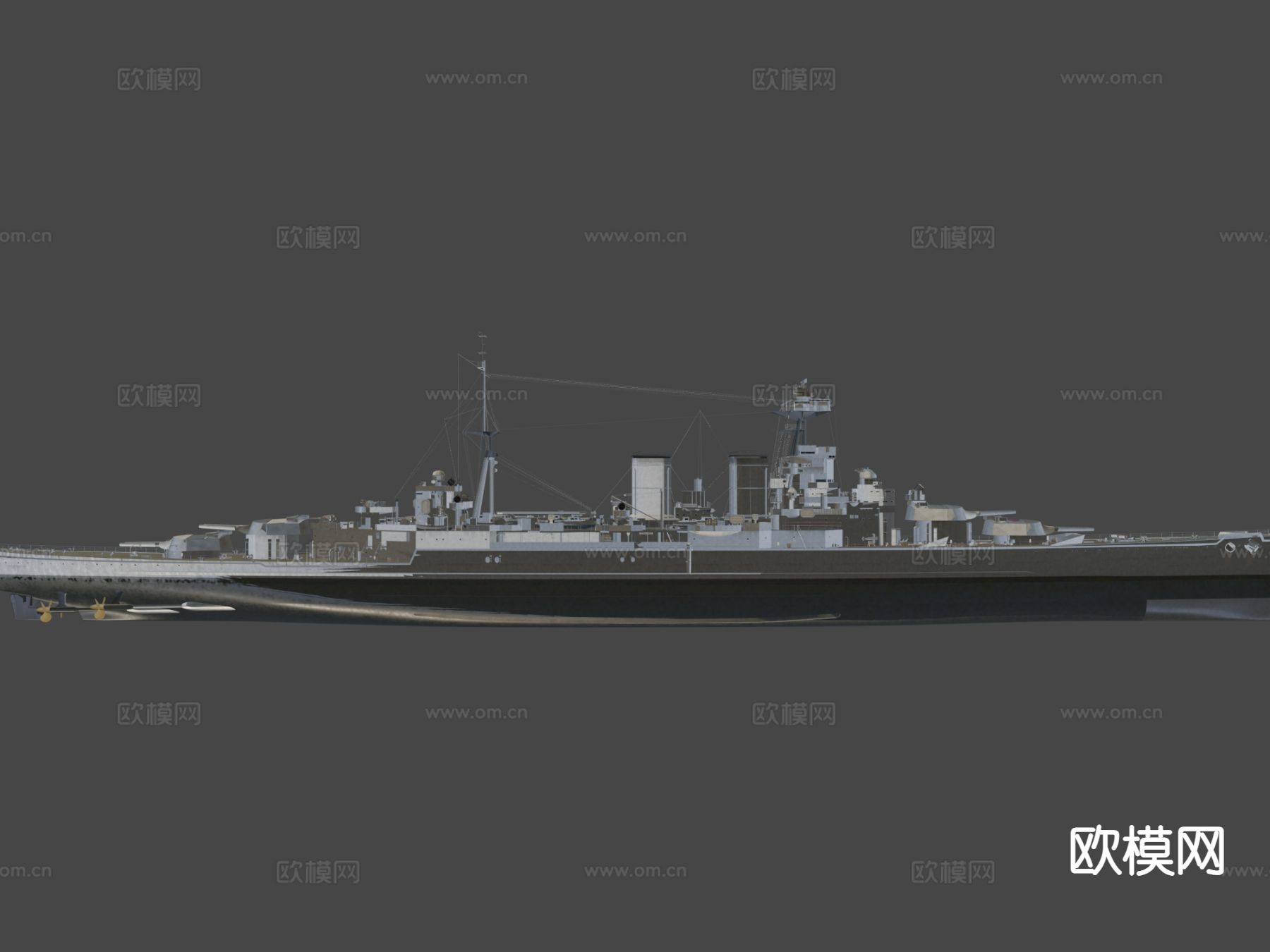 船巡逻舰su模型下载（渲染图4）