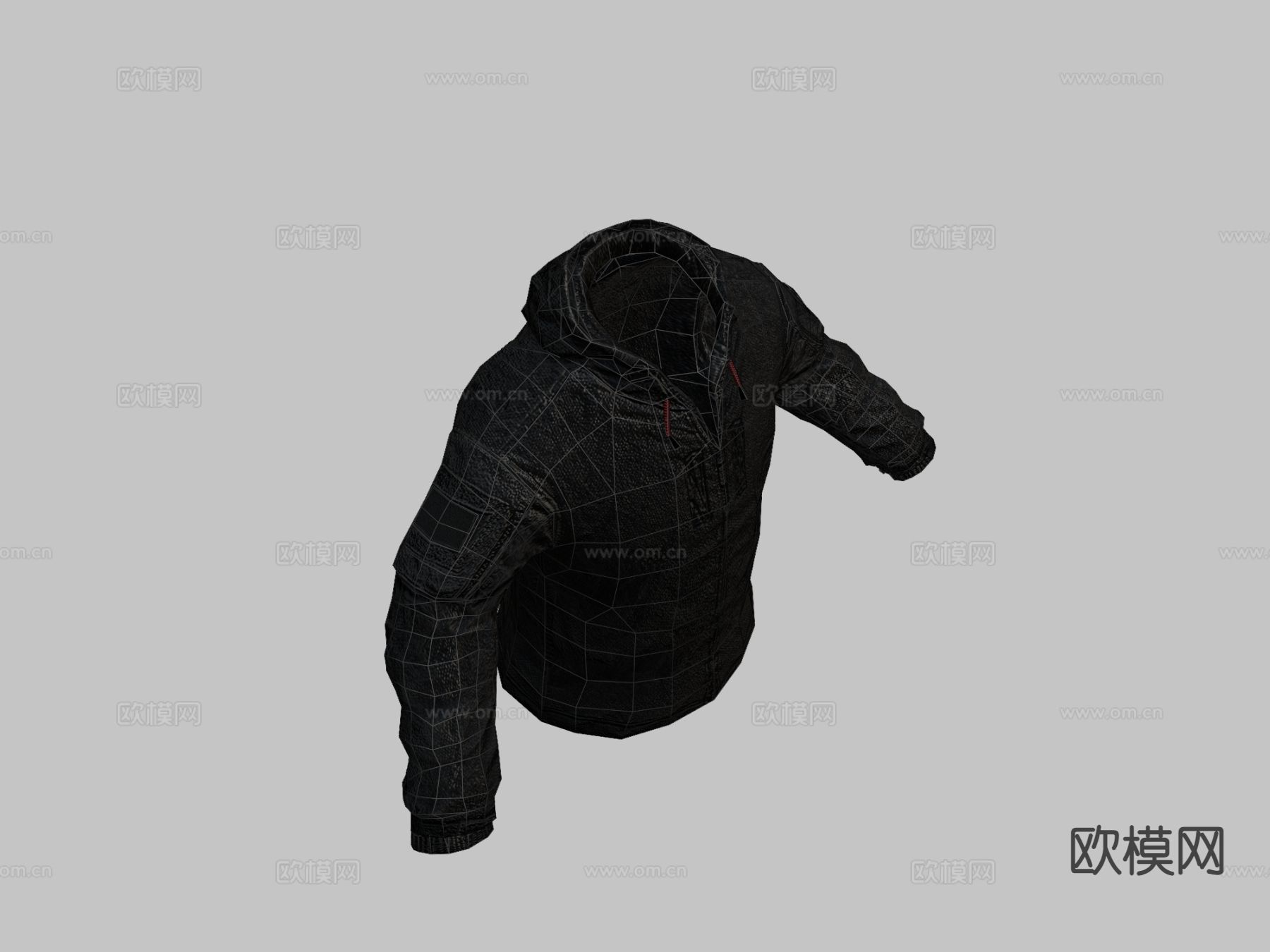 衣服 外套 皮夹克su模型下载（渲染图2）