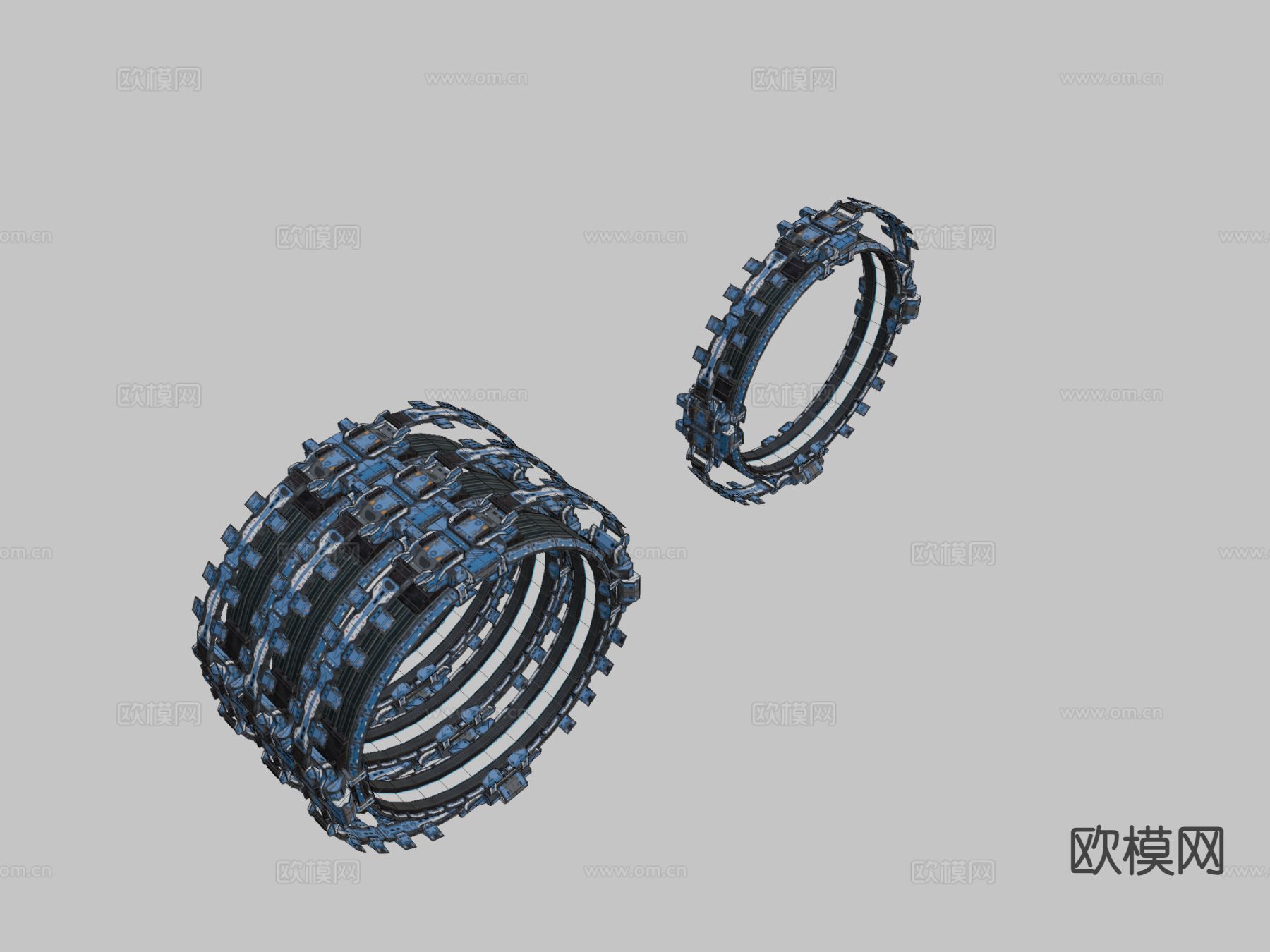 IV型 科幻跳跃门 机械设备su模型下载（渲染图1）