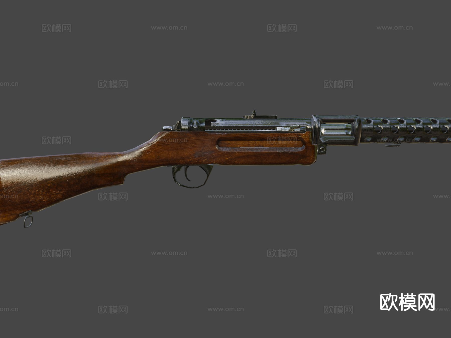 德国冲锋枪 枪支 枪械su模型下载（渲染图4）