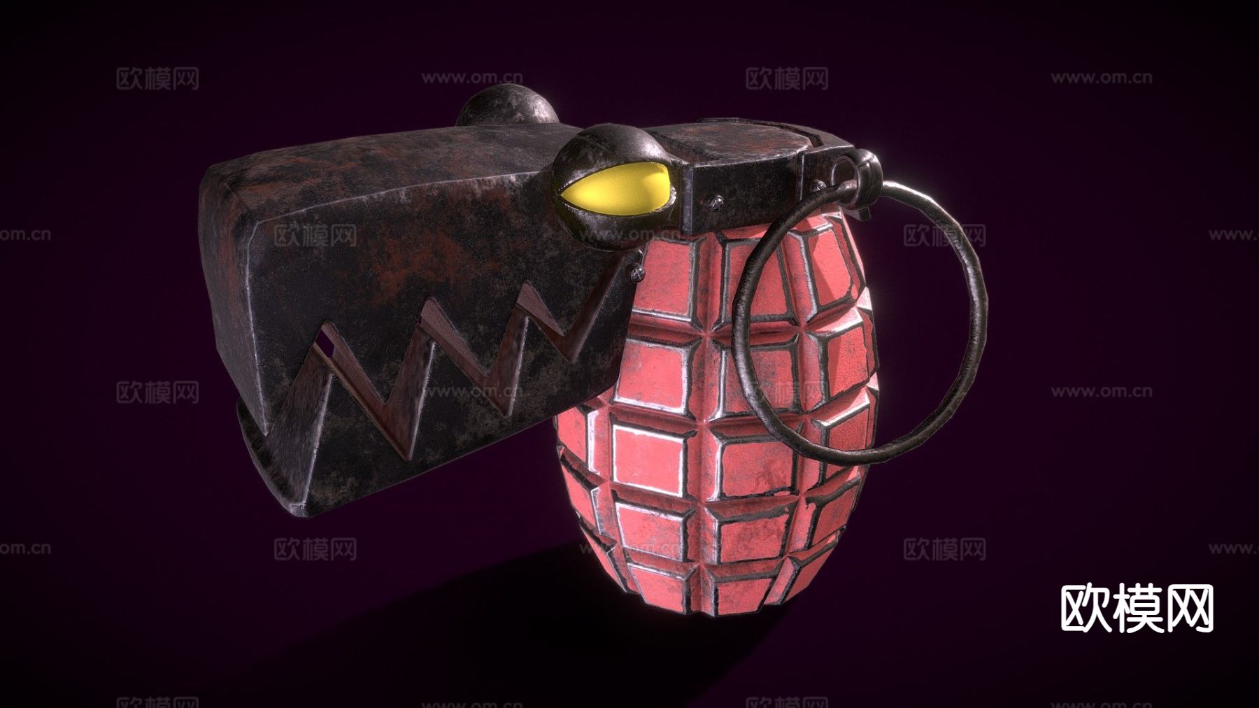 jinx手榴弹 炸弹 武器su模型下载（渲染图2）