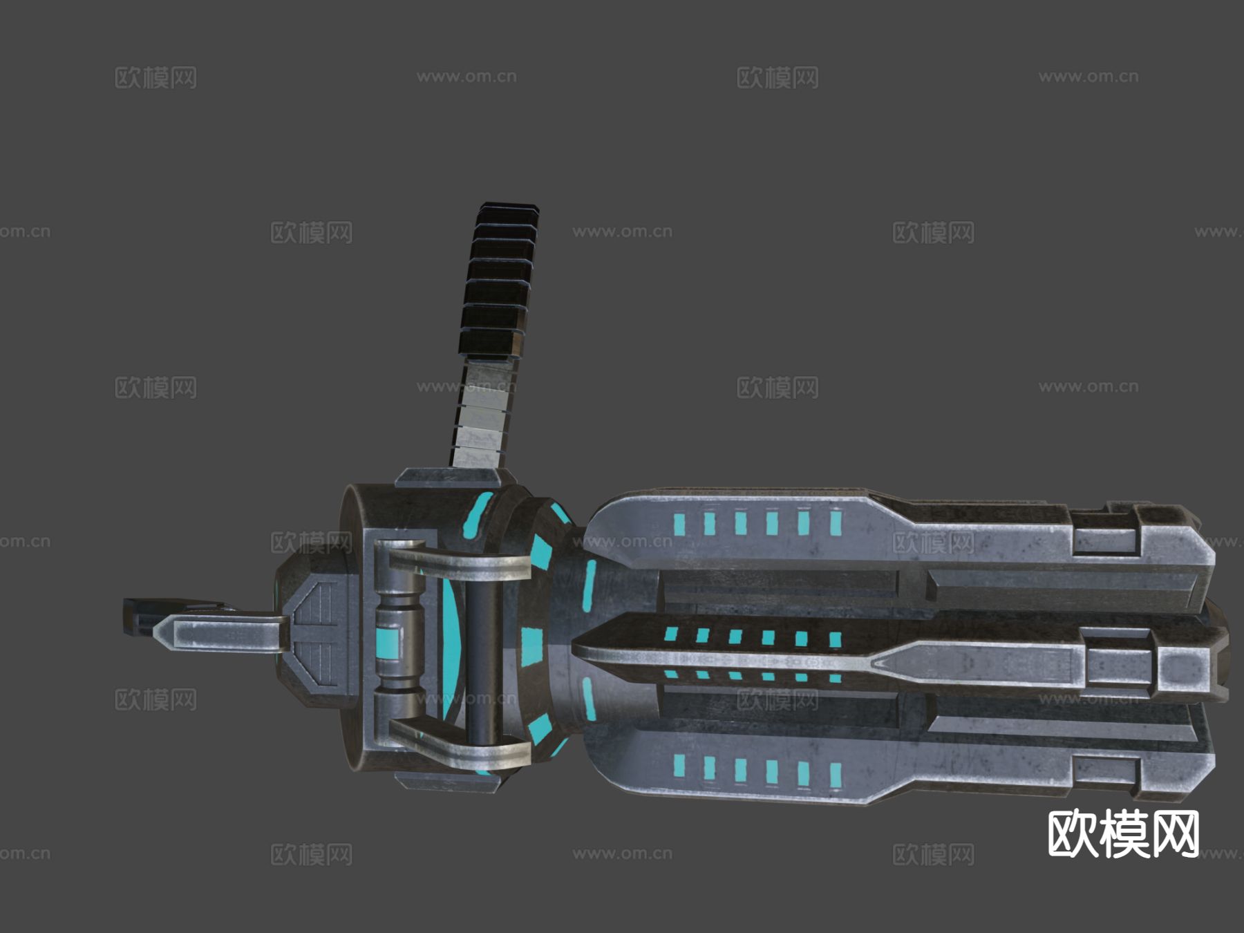 迷你炮 武器su模型下载（渲染图6）