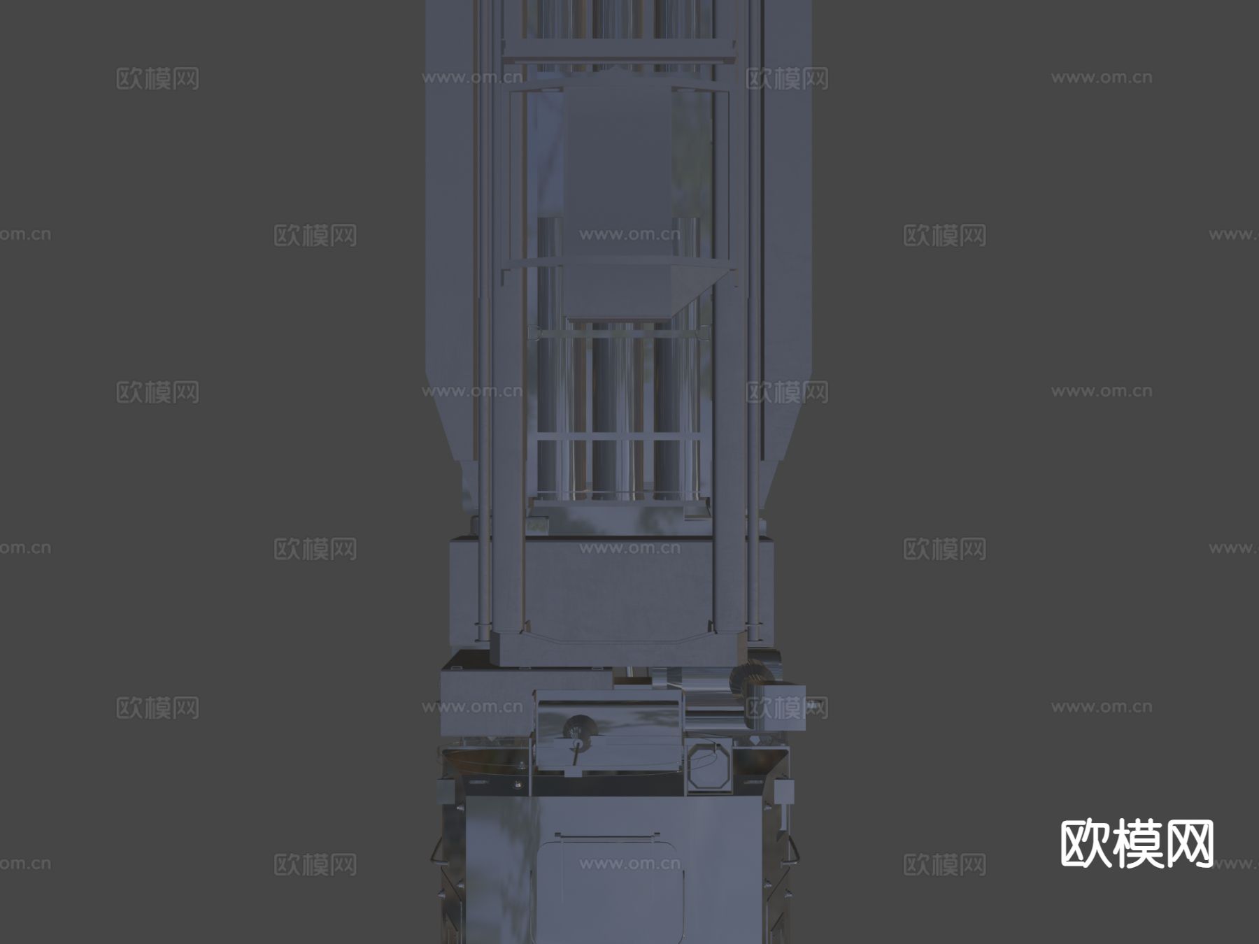 高机动性火箭炮车su模型下载（渲染图6）