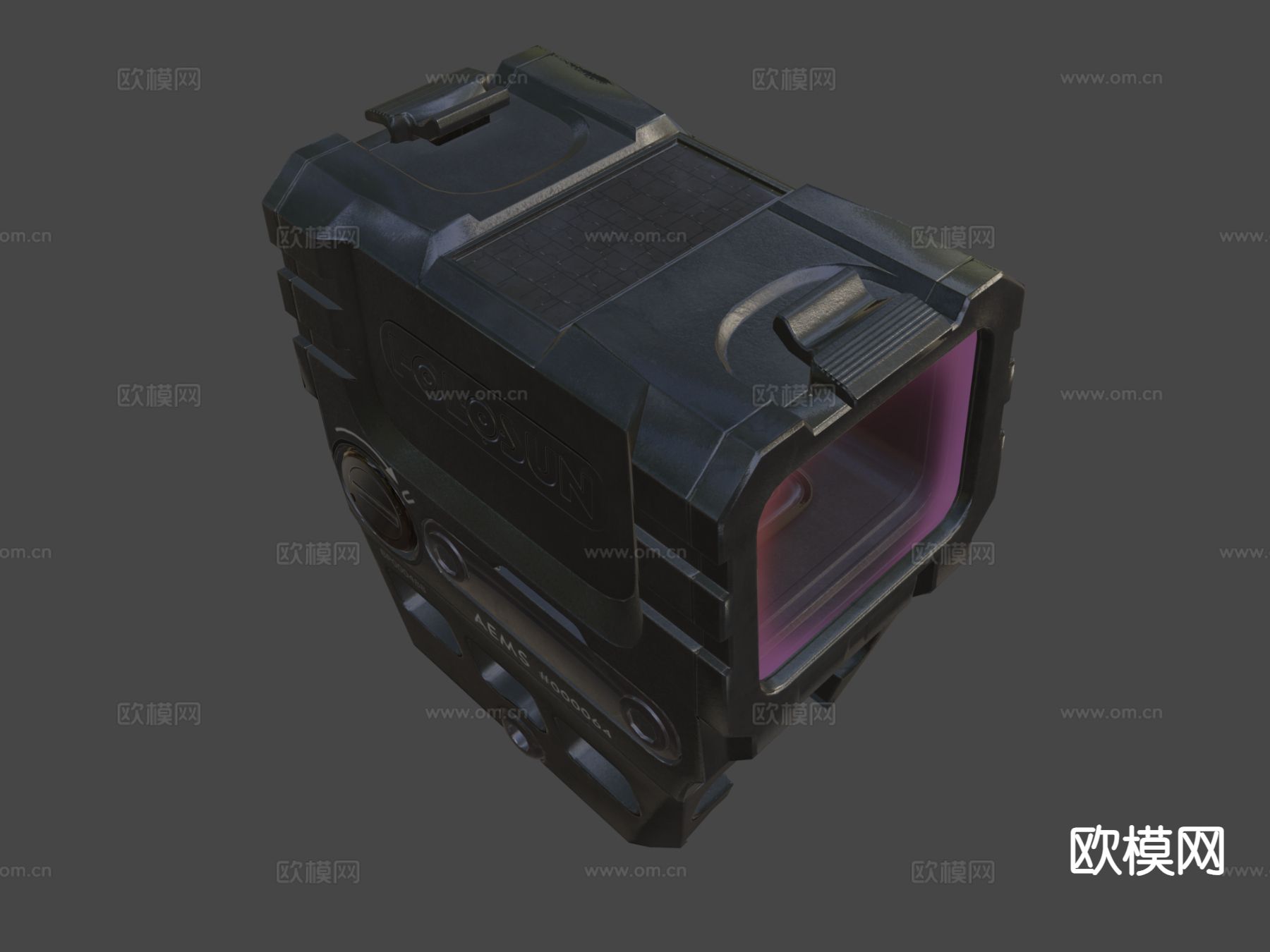 红点瞄准镜su模型下载（渲染图4）