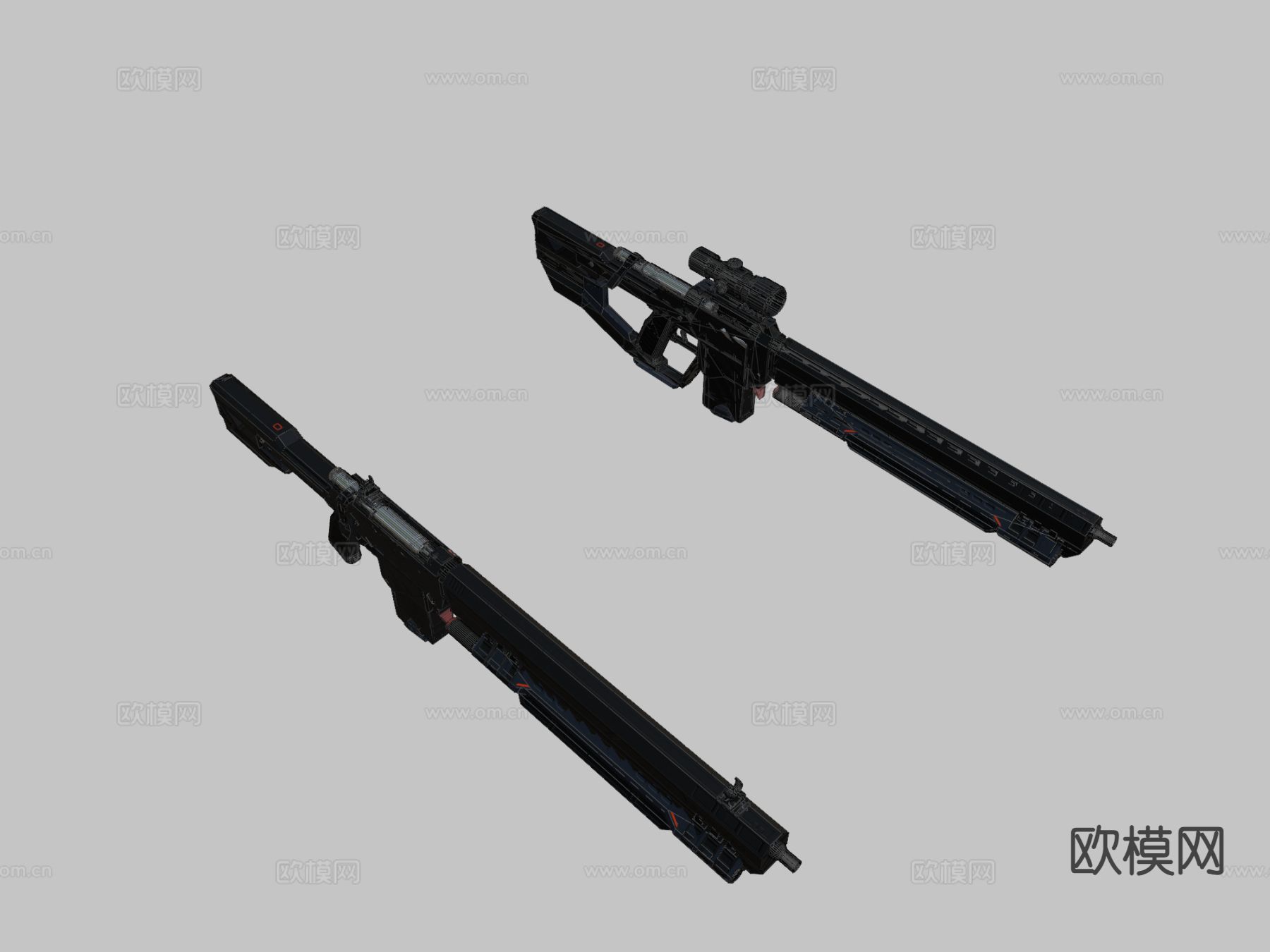 ARS12 狙击步枪 枪支 枪械su模型下载（渲染图1）