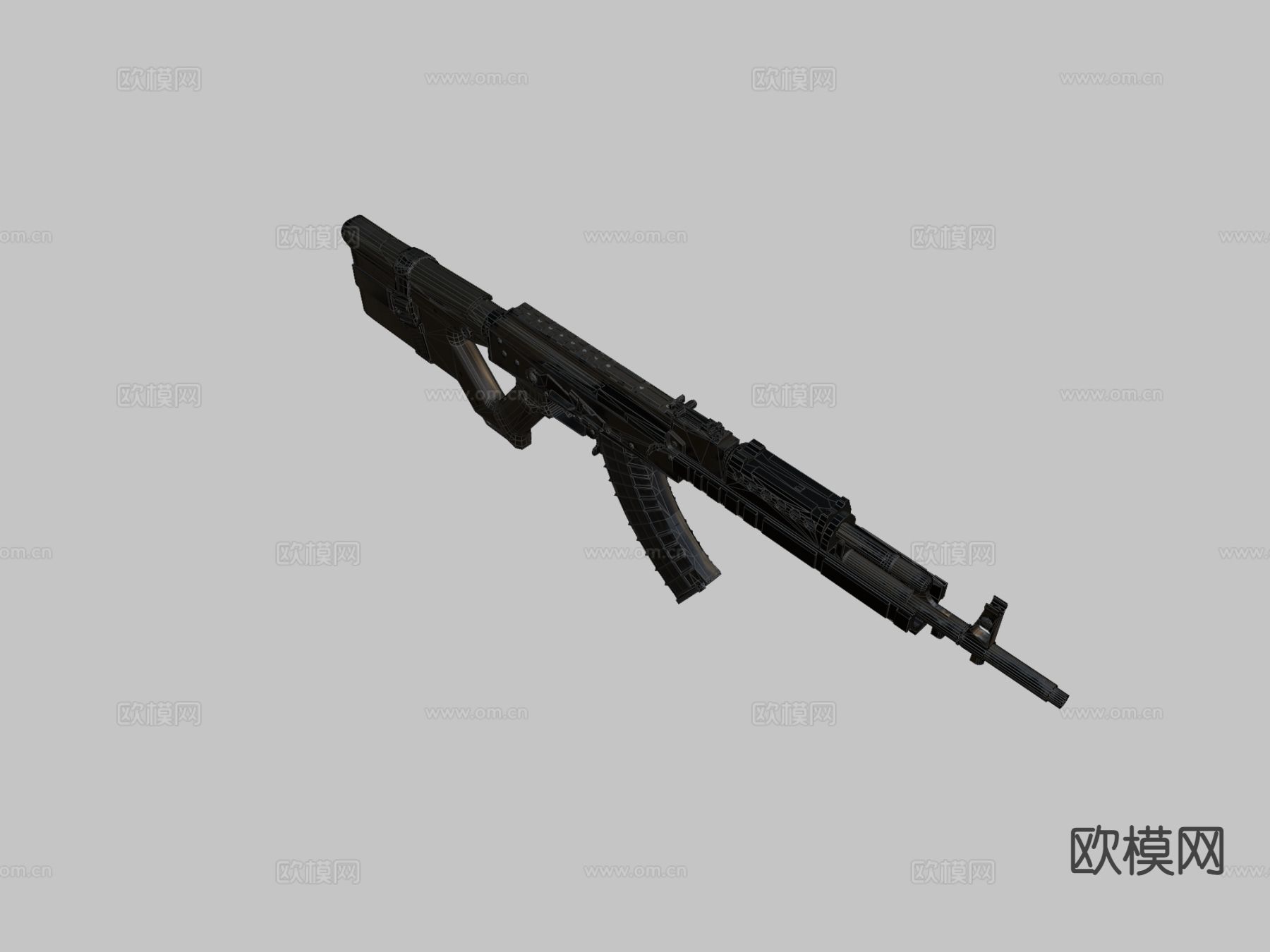 M762 突击步枪 枪支 枪械su模型下载（渲染图1）