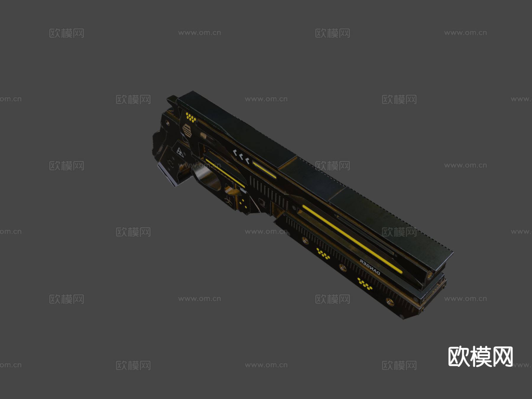 科幻手枪su模型下载（渲染图5）