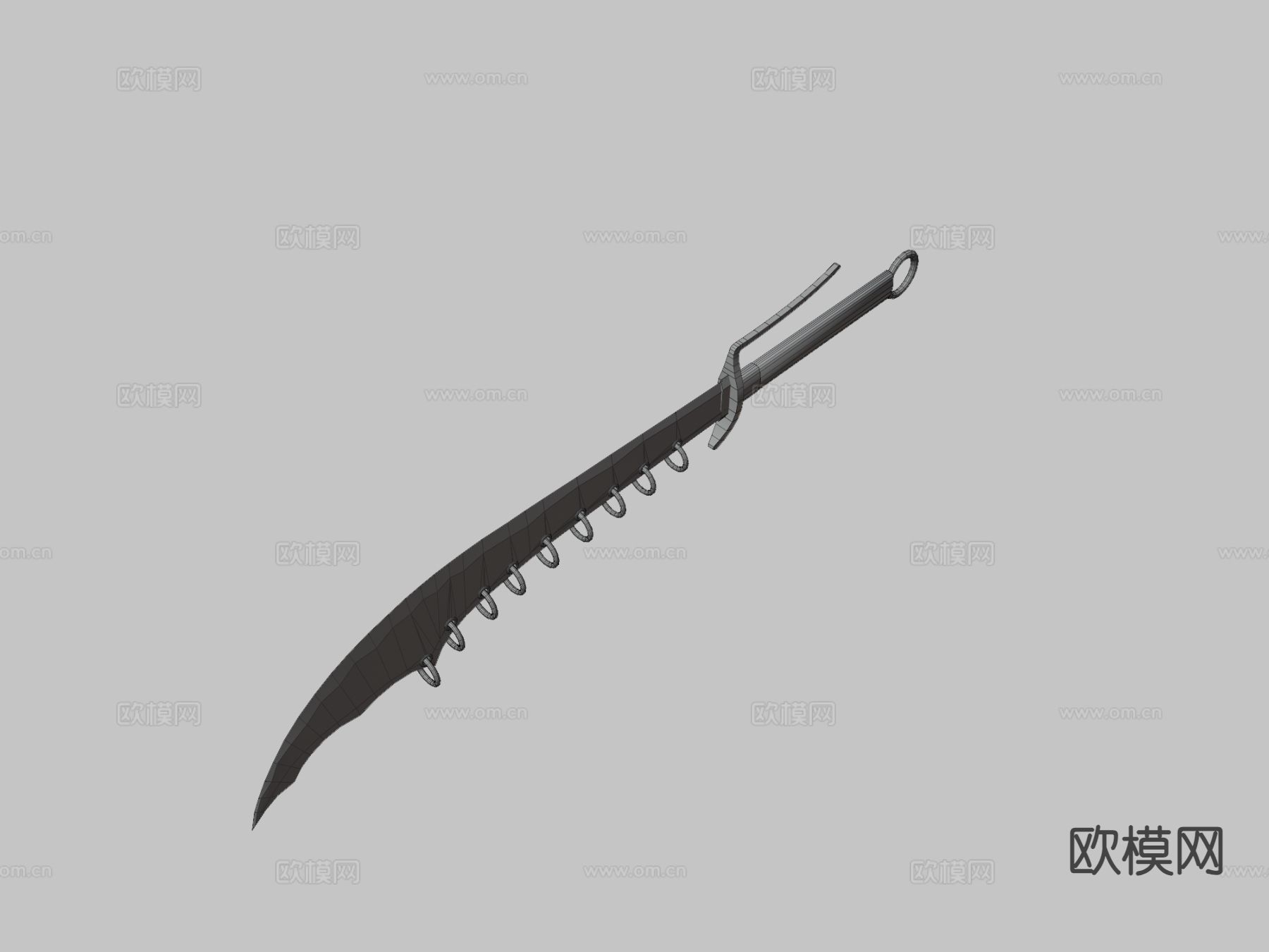 中国大刀su模型下载（渲染图1）