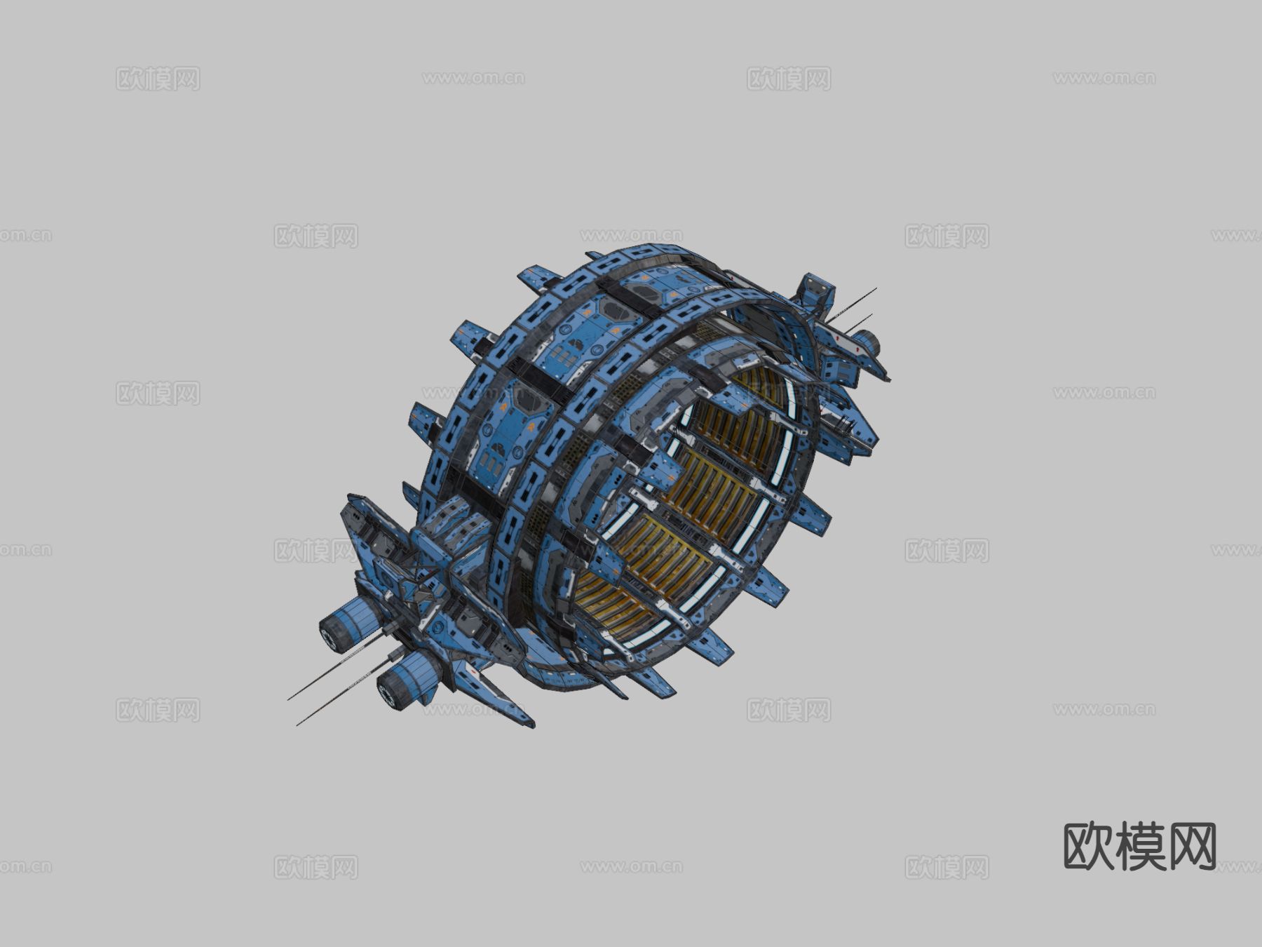 科幻跳跃门su模型下载（渲染图1）